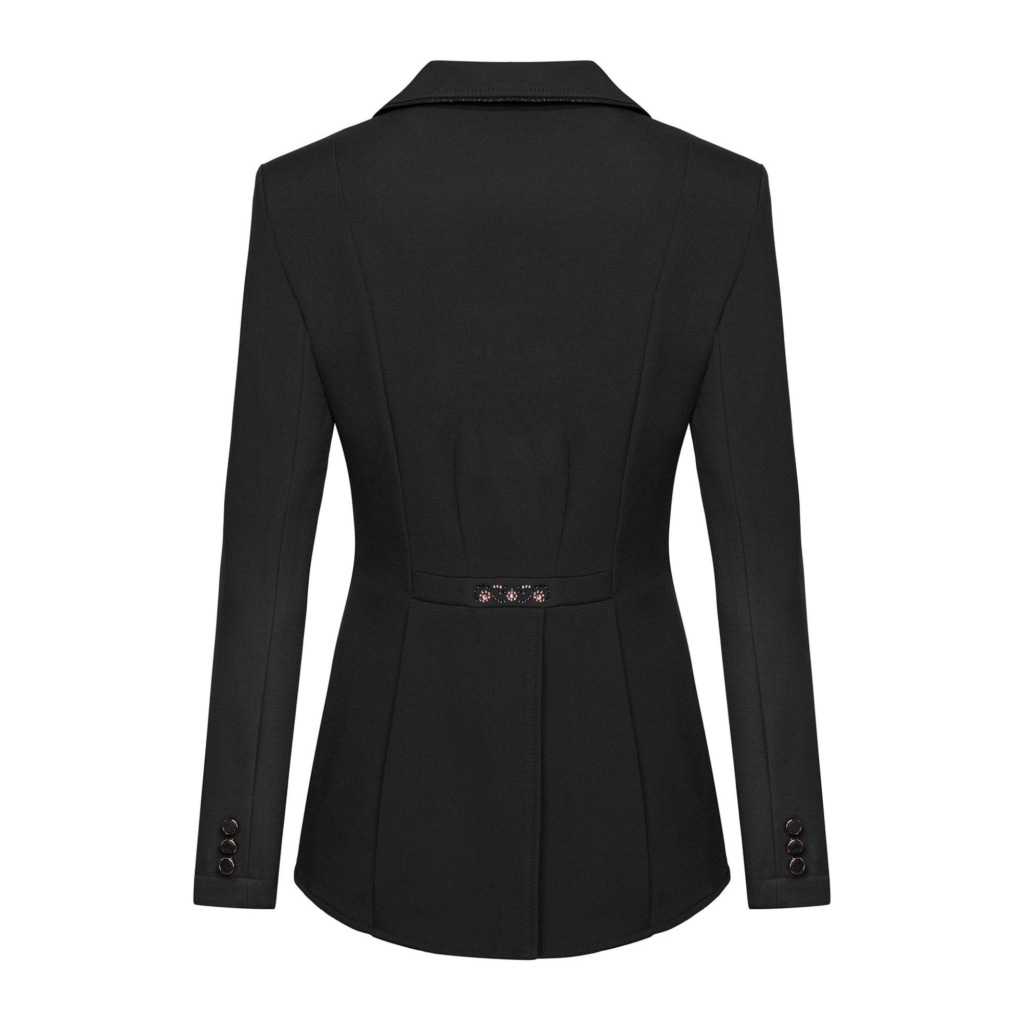 Fairplay_Dressage_Short_Tailcoat_Jacket_Lexim_Chic_Rosegold_Black_Back