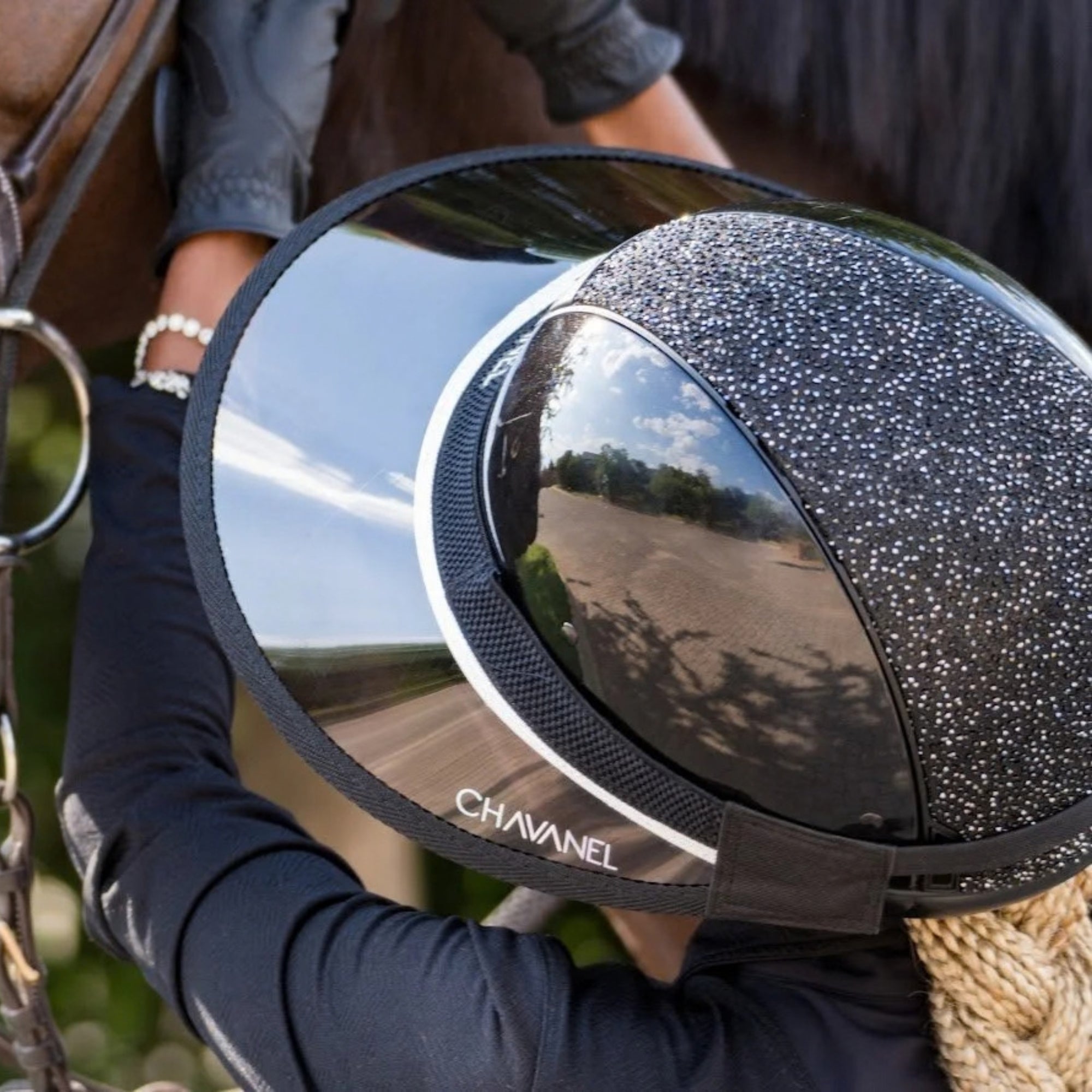 Chavanel Equestrian Helmet Sun Visor with UVA and UVB Protection