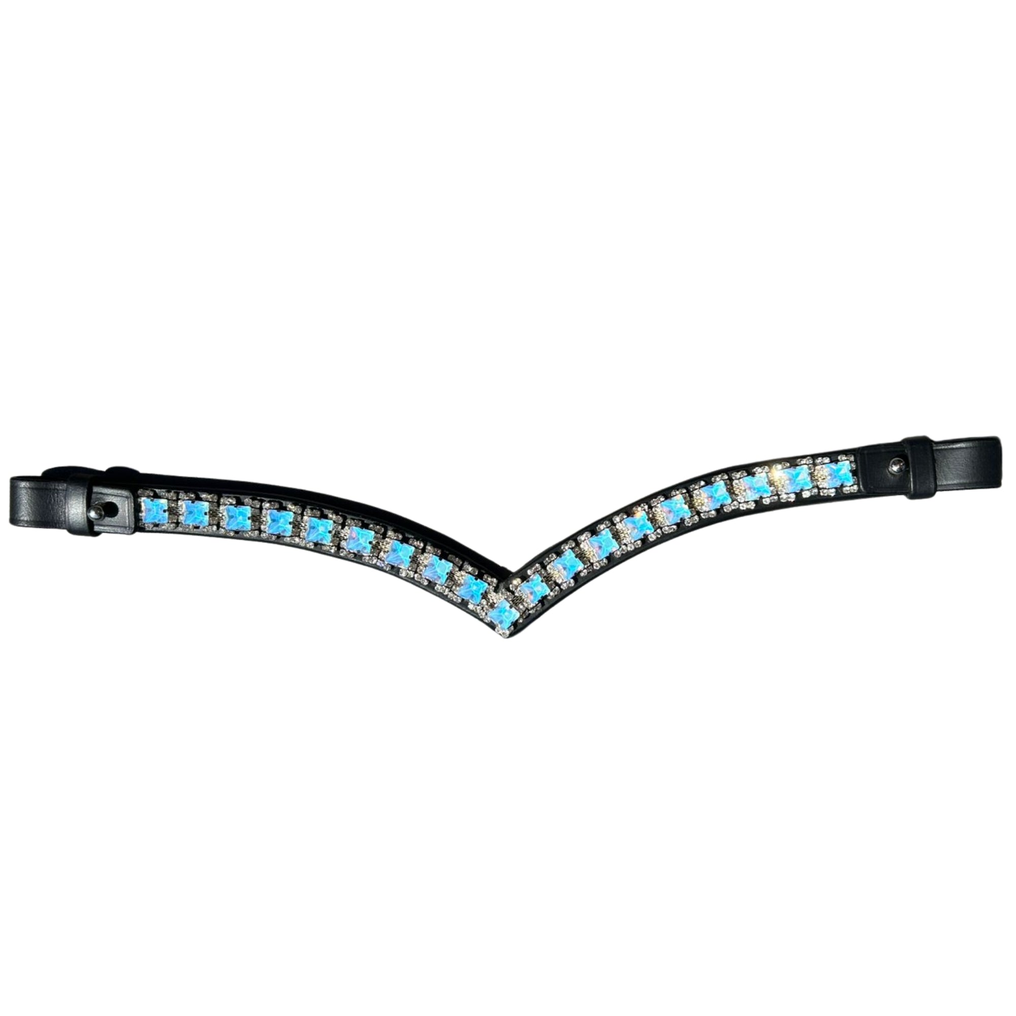 EDC 5 Row Crystal Browband Baby Blue