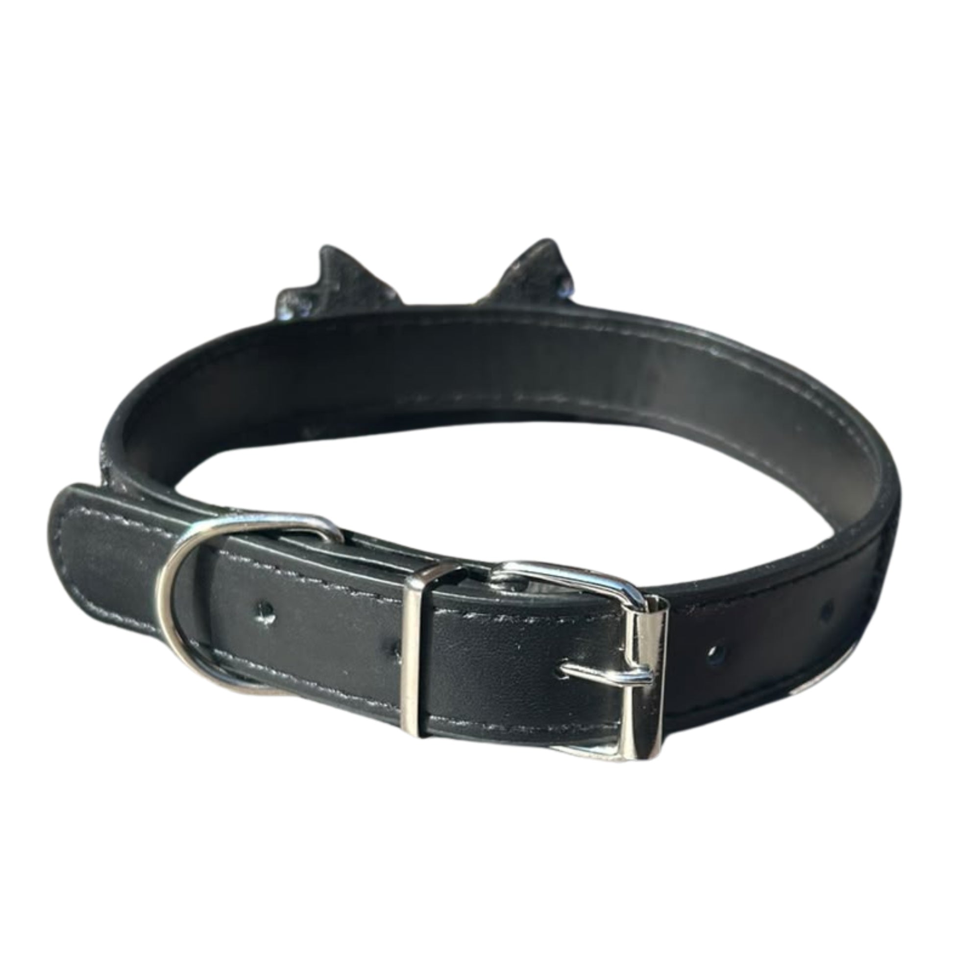 EDC Black Bling Bow Dog Collar With Crystal Bow and Rhinestone Detailing