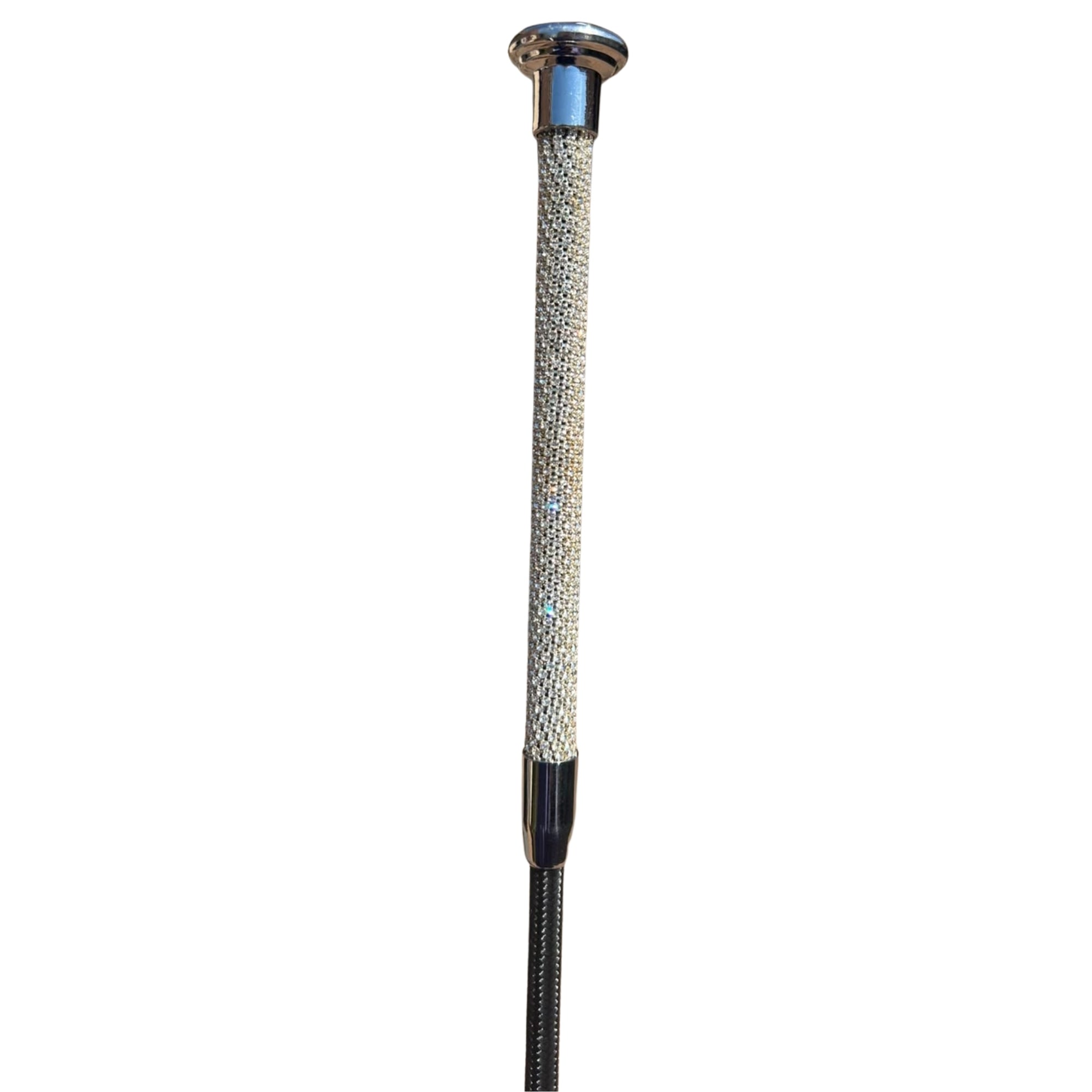 EDC 110cm Crystal Dressage Whip With Sparkling Rhinestone Handle