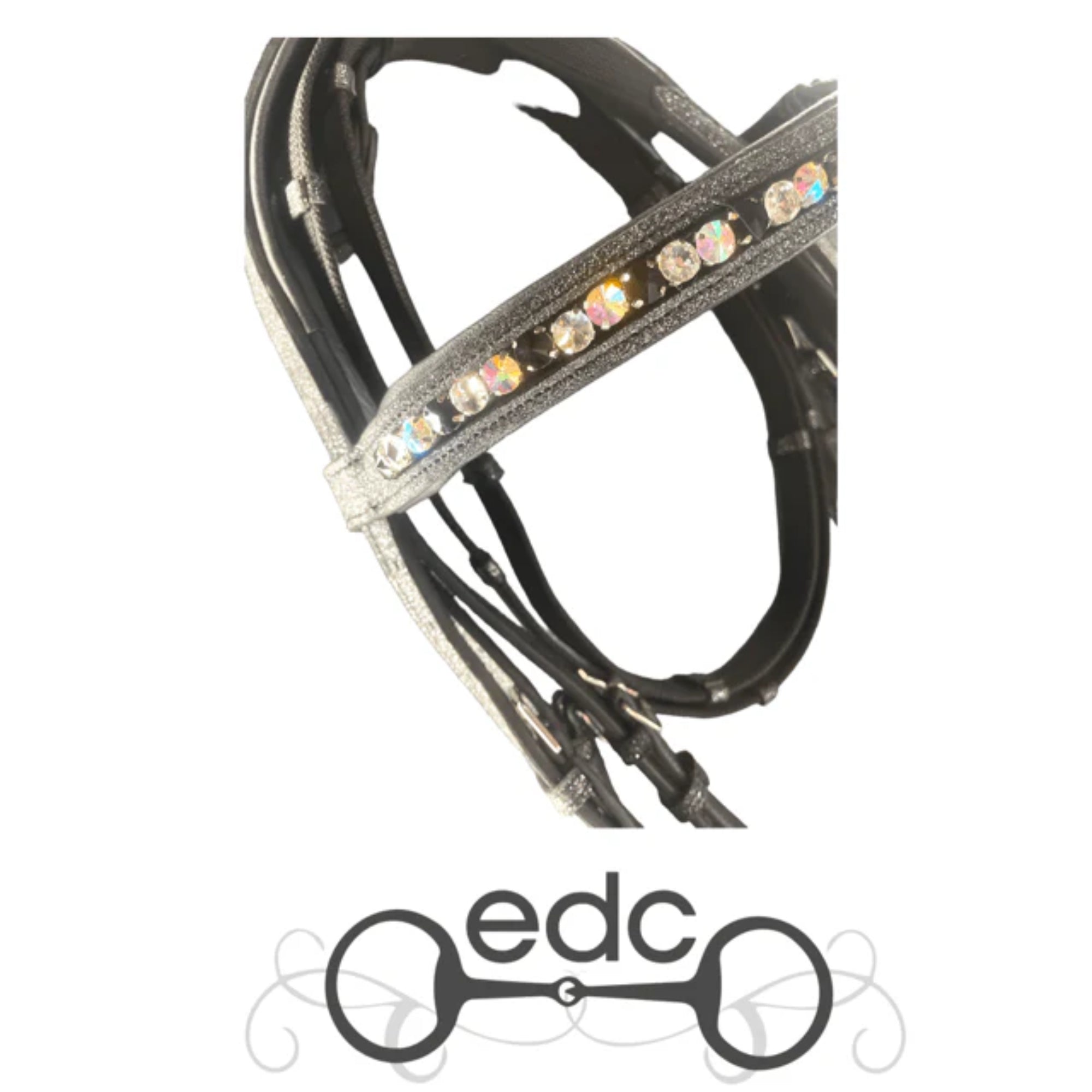 EDC Glitter Bridle Black