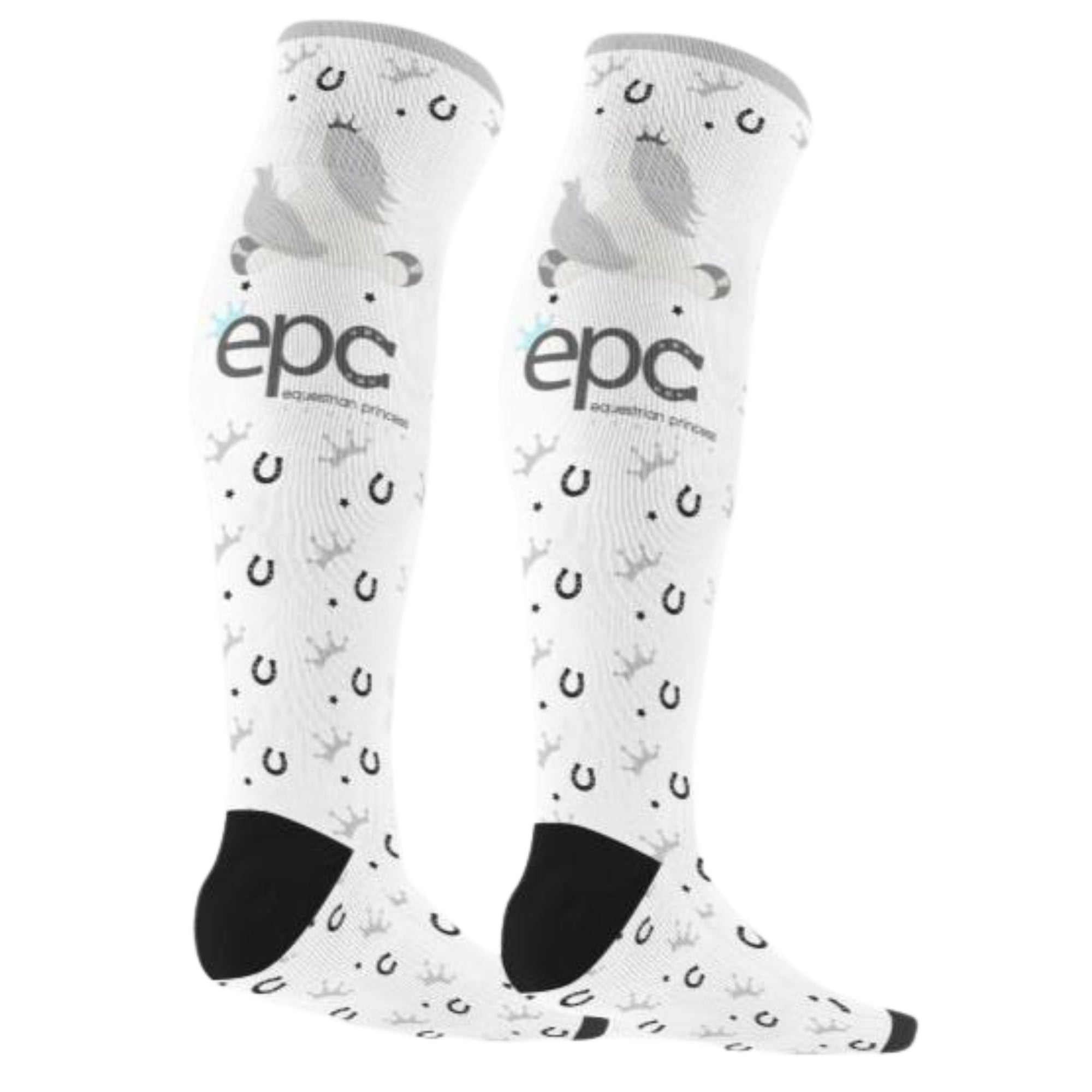 Equestrian Princess Couture Socks Grey