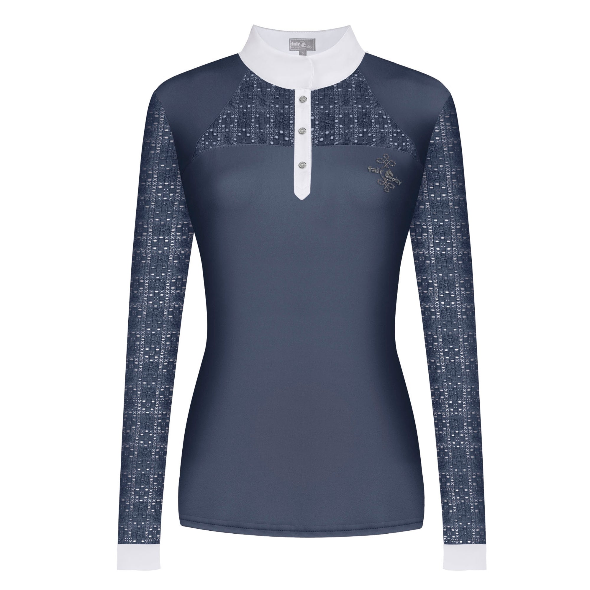 Fair Play Aiko Long Sleeve Competition Shirt Steel Grey