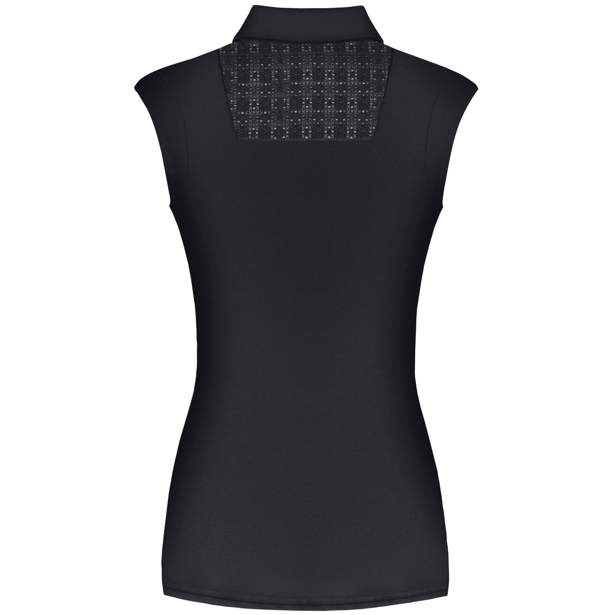 Fair Play Alina Sleeveless Polo Shirt Black