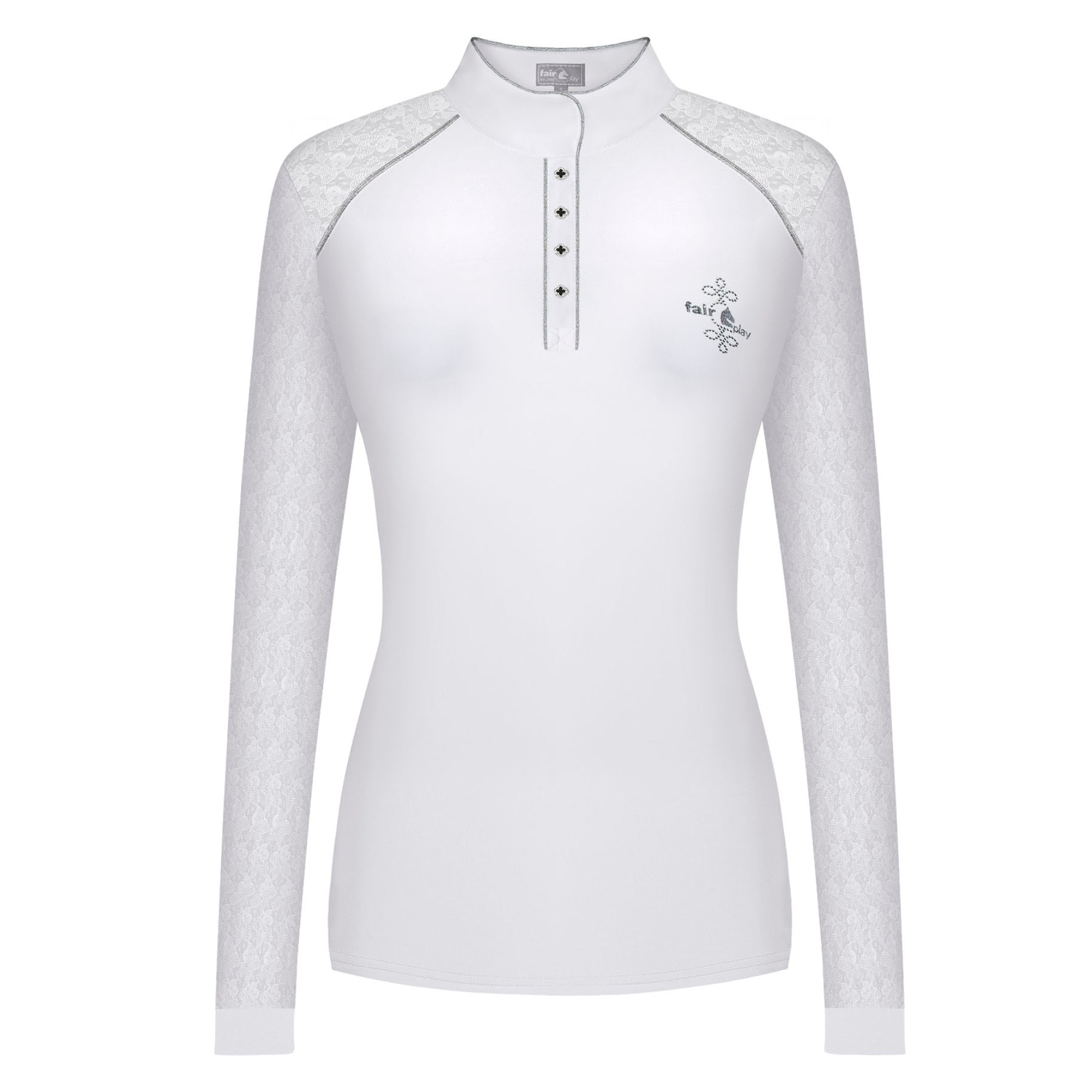 Fair Play Anita Long Sleeve Competition Shirt White