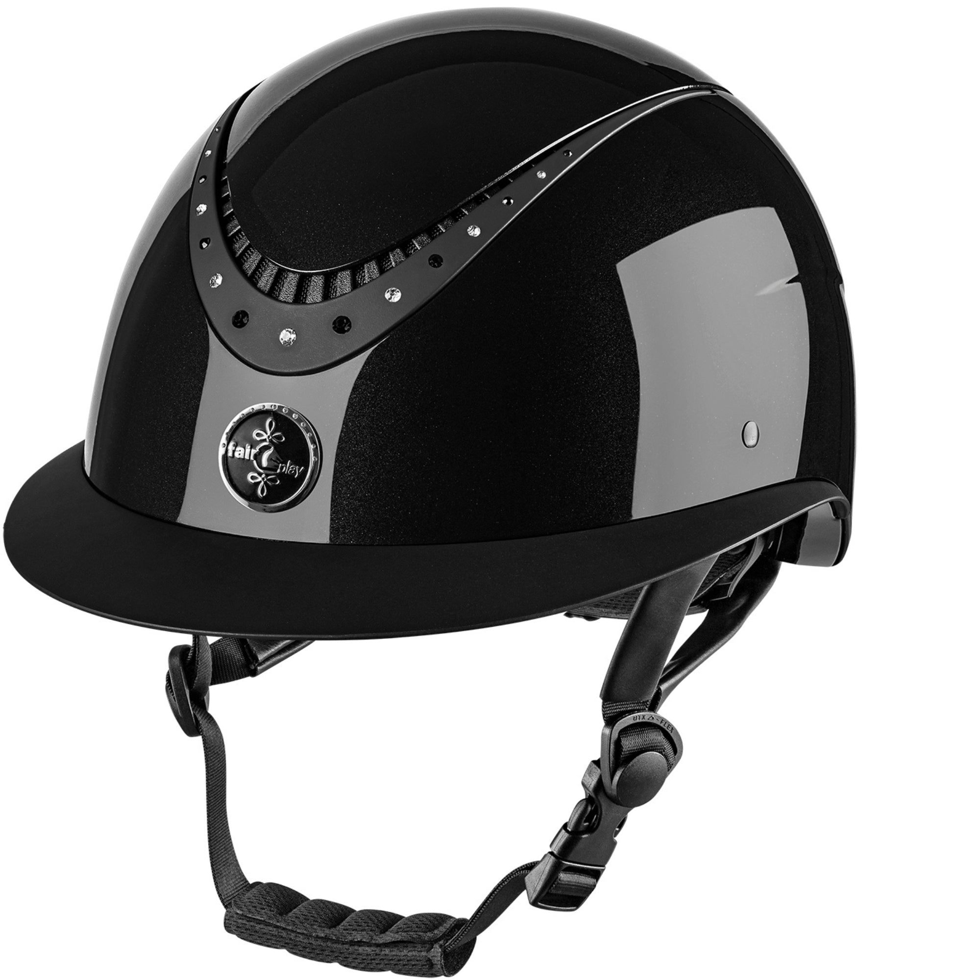 Fair Play Apoleus Shiny Riding Helmet Black