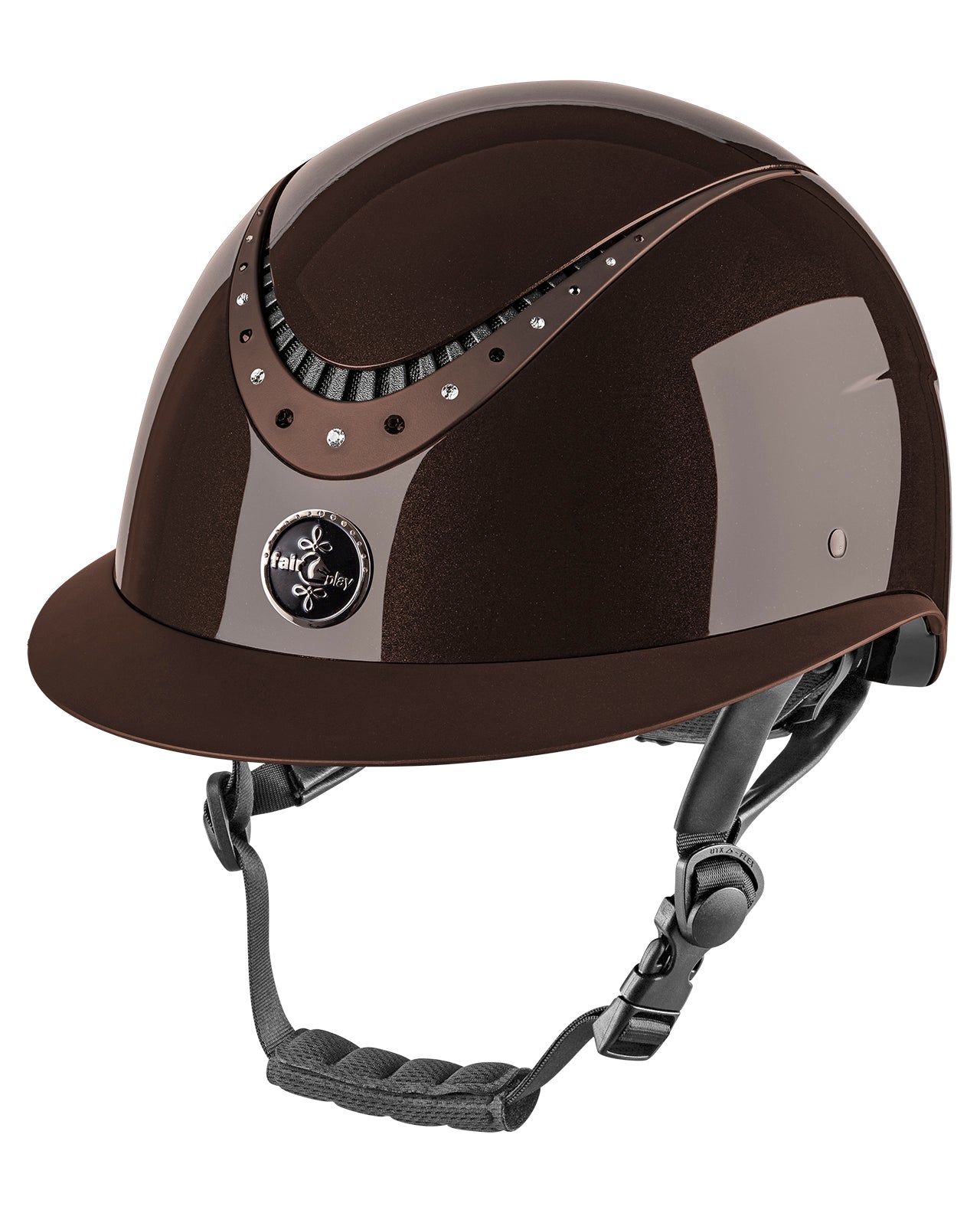 Fair Play Apoleus Shiny Riding Helmet Brown