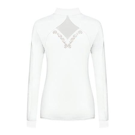 Fair Play Cathrine Rosegold Long Sleeve Show Shirt White