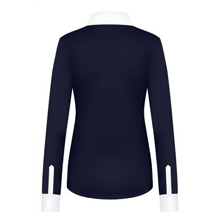 Fair Play Ingrid Vintage Gold Long Sleeve Show Shirt Navy