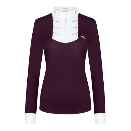 Fair Play Ingrid Vintage Gold Long Sleeve Show Shirt Royal Berry