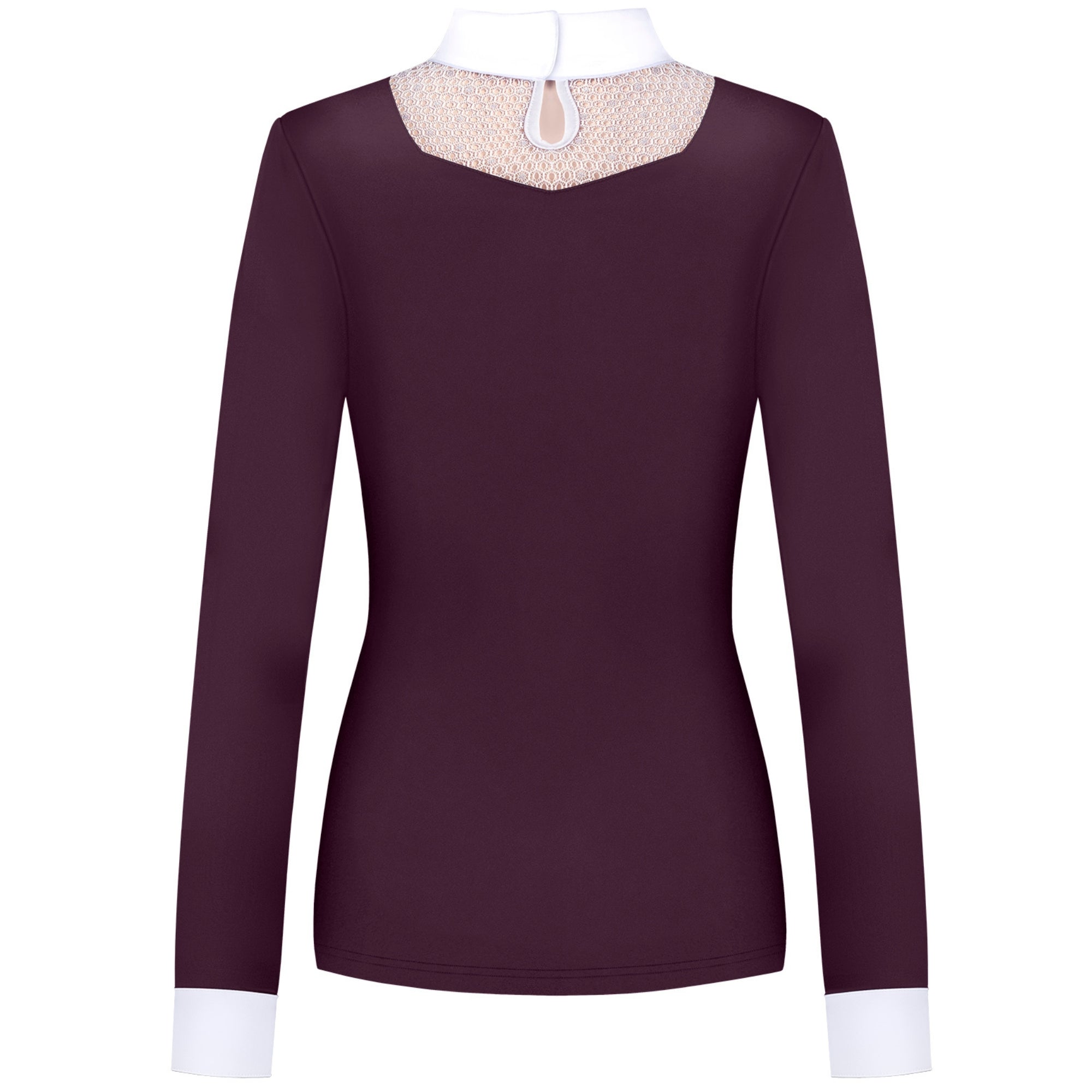 Fair Play Lara Vintage Gold Long Sleeve Show Shirt Royal Berry