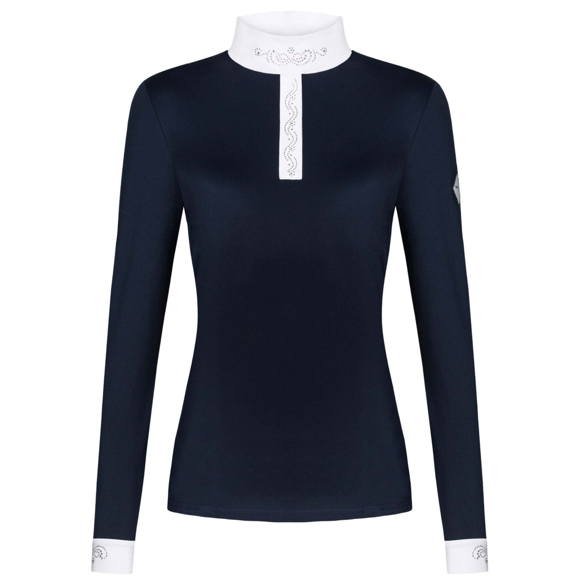 Fair Play Meredith Chic Turtleneck Show Shirt Navy