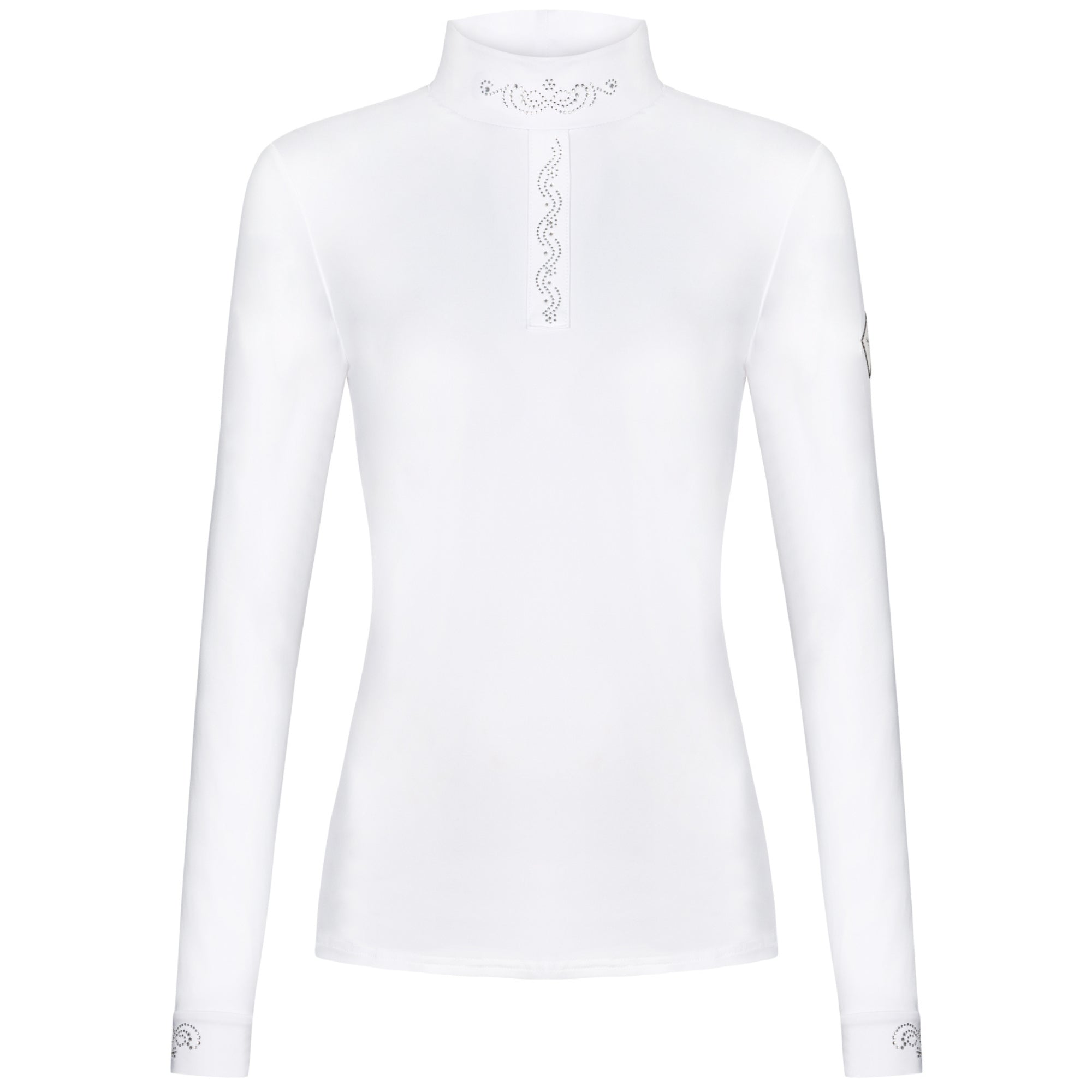Fair Play Meredith Chic Turtleneck Show Shirt White