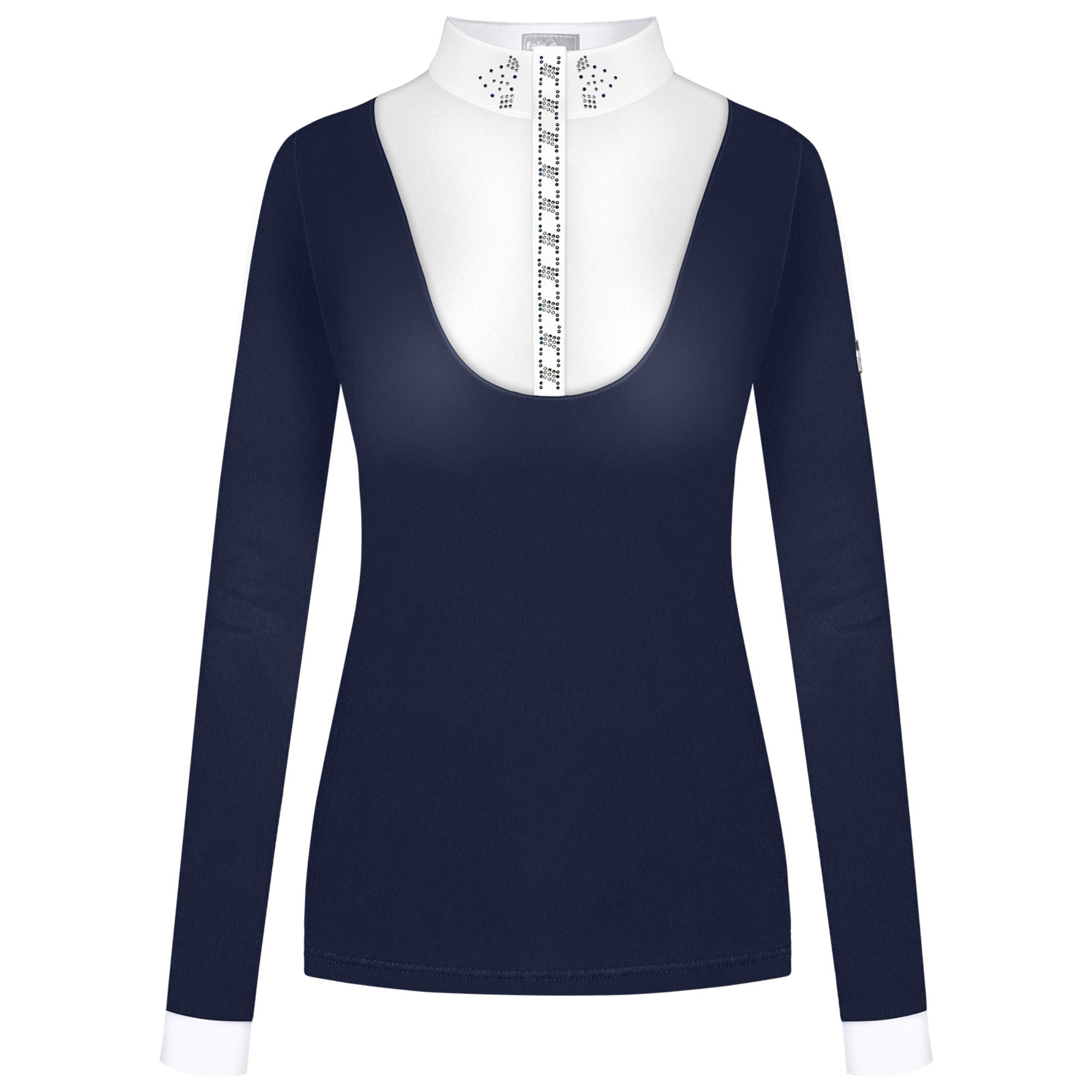 Fair Play Nicola Long Sleeve Show Shirt Navy