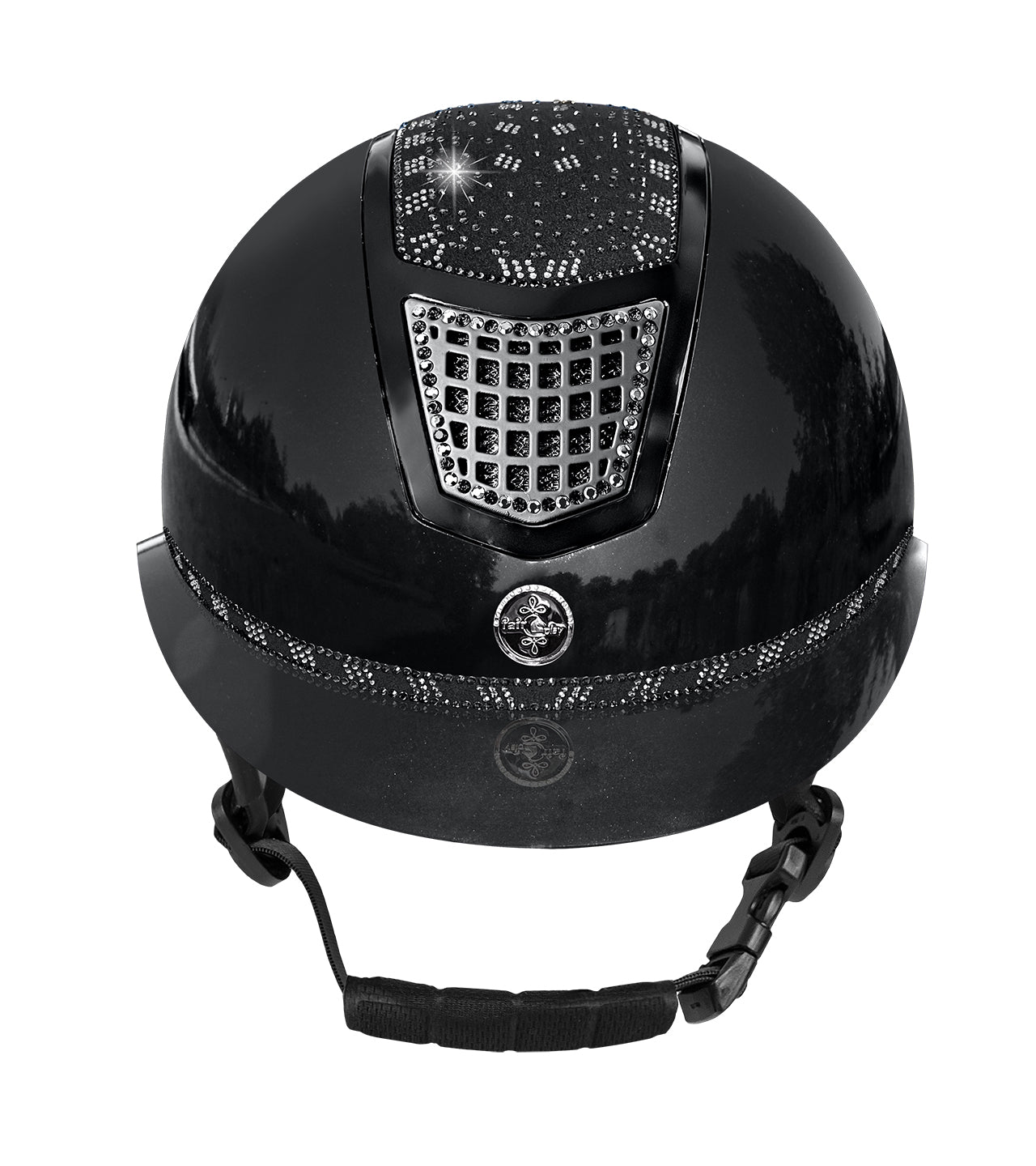 Fair Play Quantinum 2.0 W-V EOS Shiny Riding Helmet Black