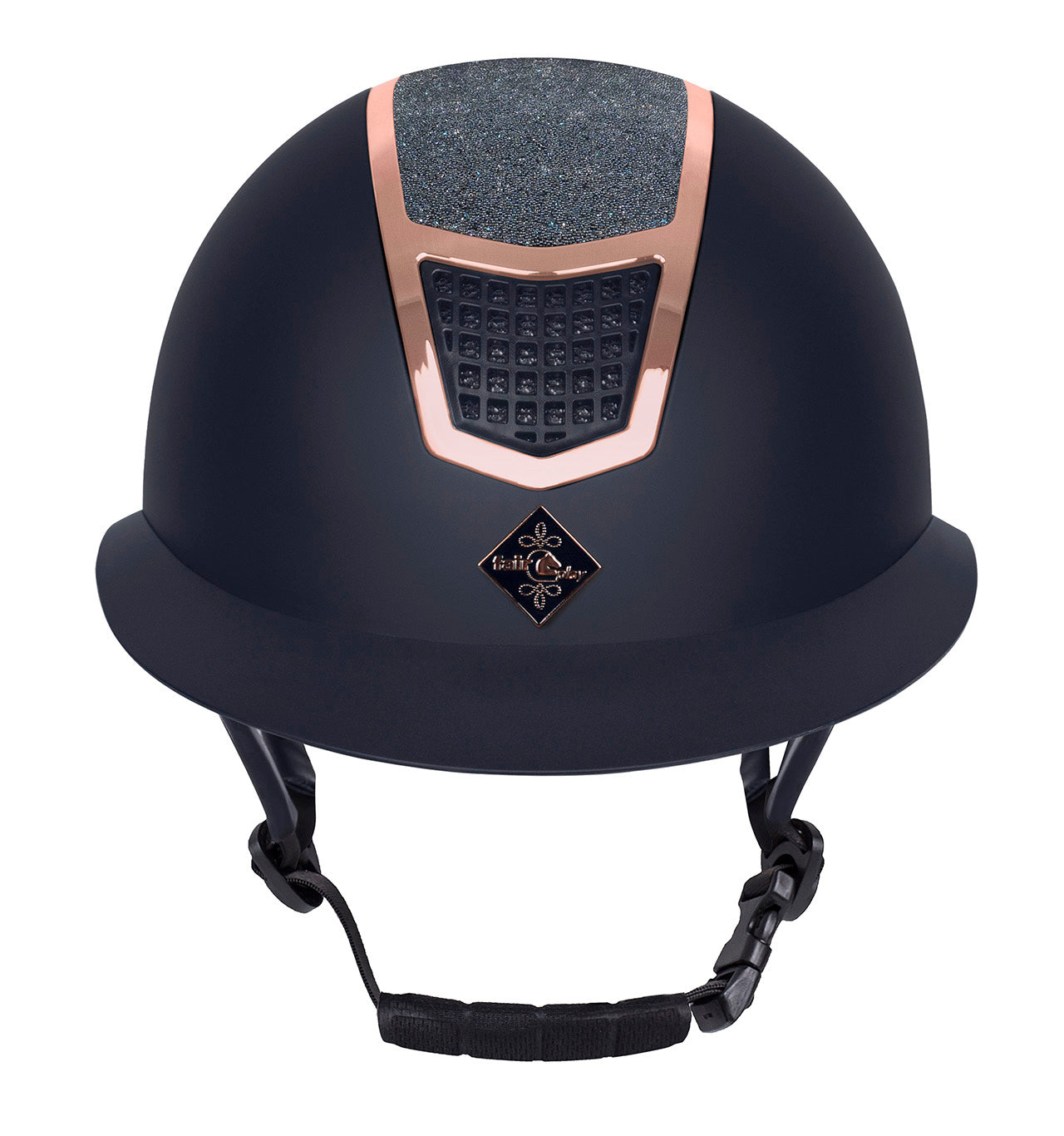 Fair Play Quantinum Eclipse Rosegold Riding Helmet Navy