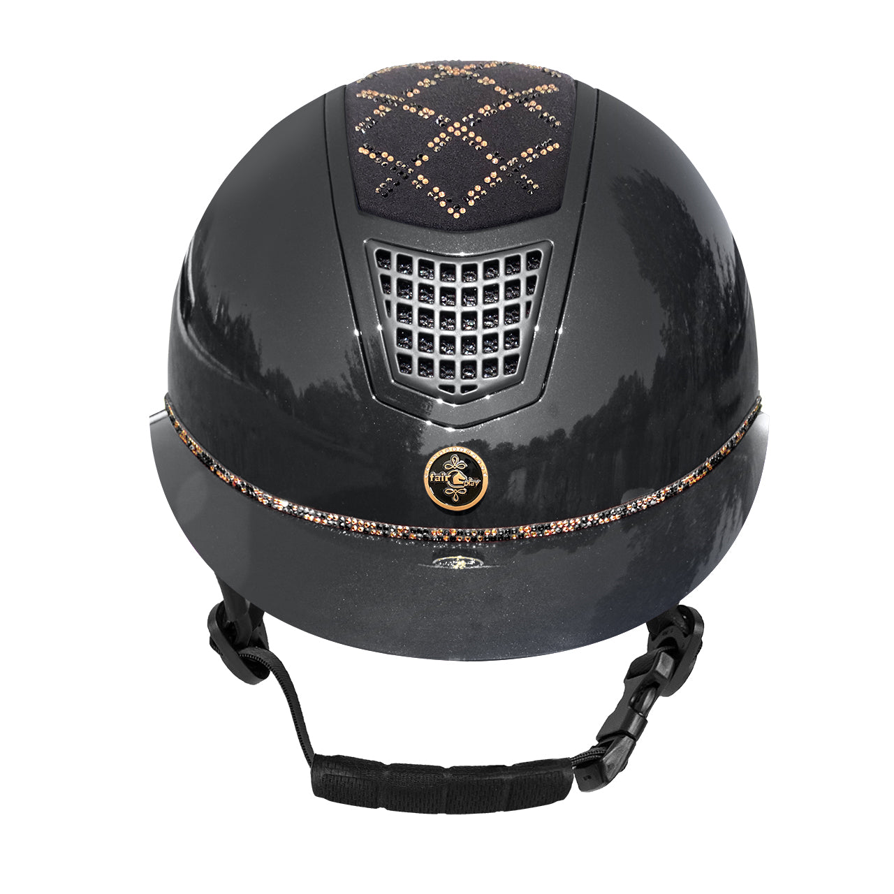 Fair Play Quantinum WV Spotlight Shiny VG Riding Helmet Black