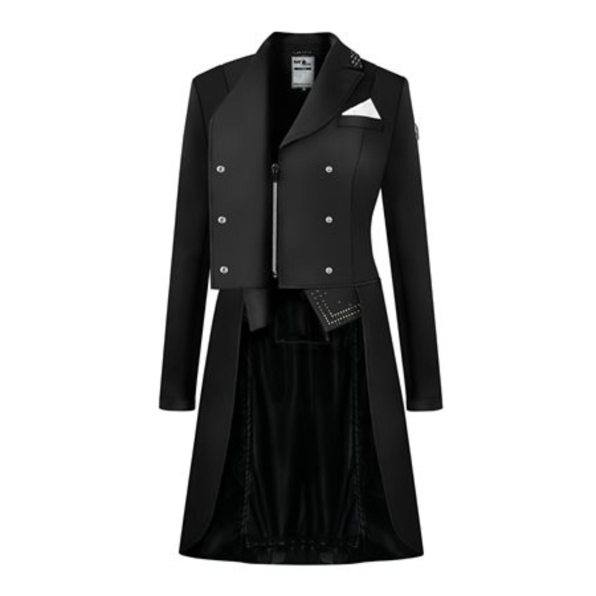 Fair Play Adelinde Dressage Tailcoat Black Front Zip