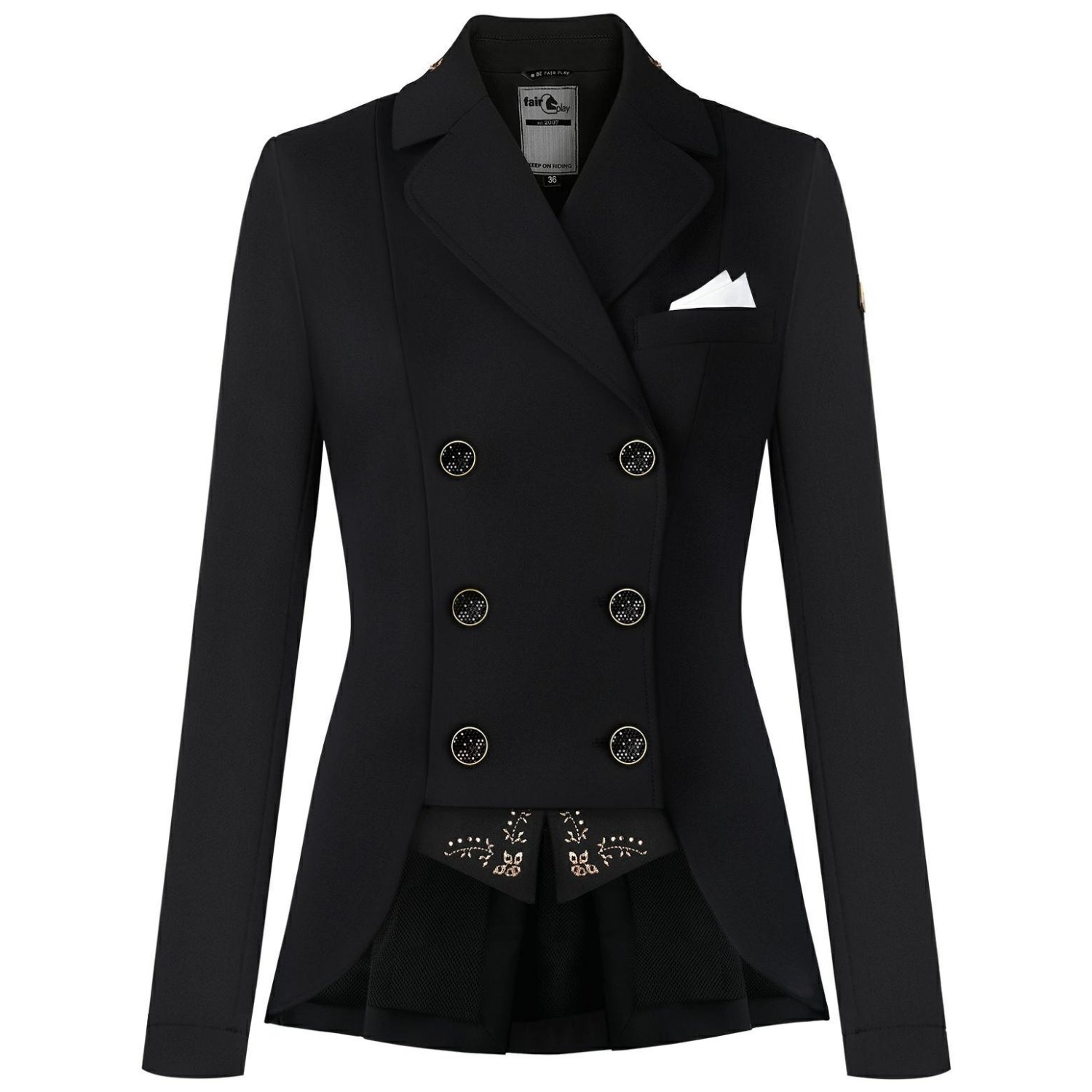 Fairplay Alissa Fleur Rosegold Dressage Short Tailcoat Black