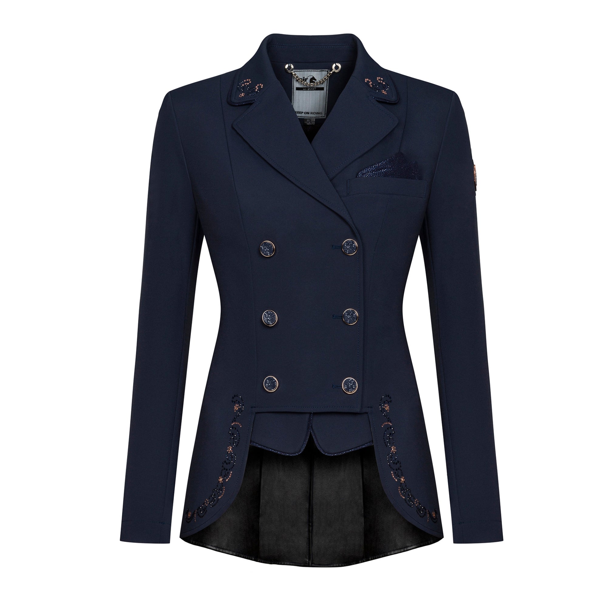 Fairplay Lexim Chic Rosegold Dressage Short Tailcoat Navy