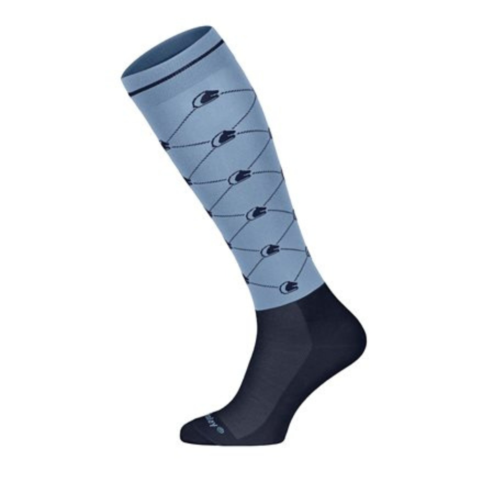 Fairplay Logo Socks Misty Blue Navy