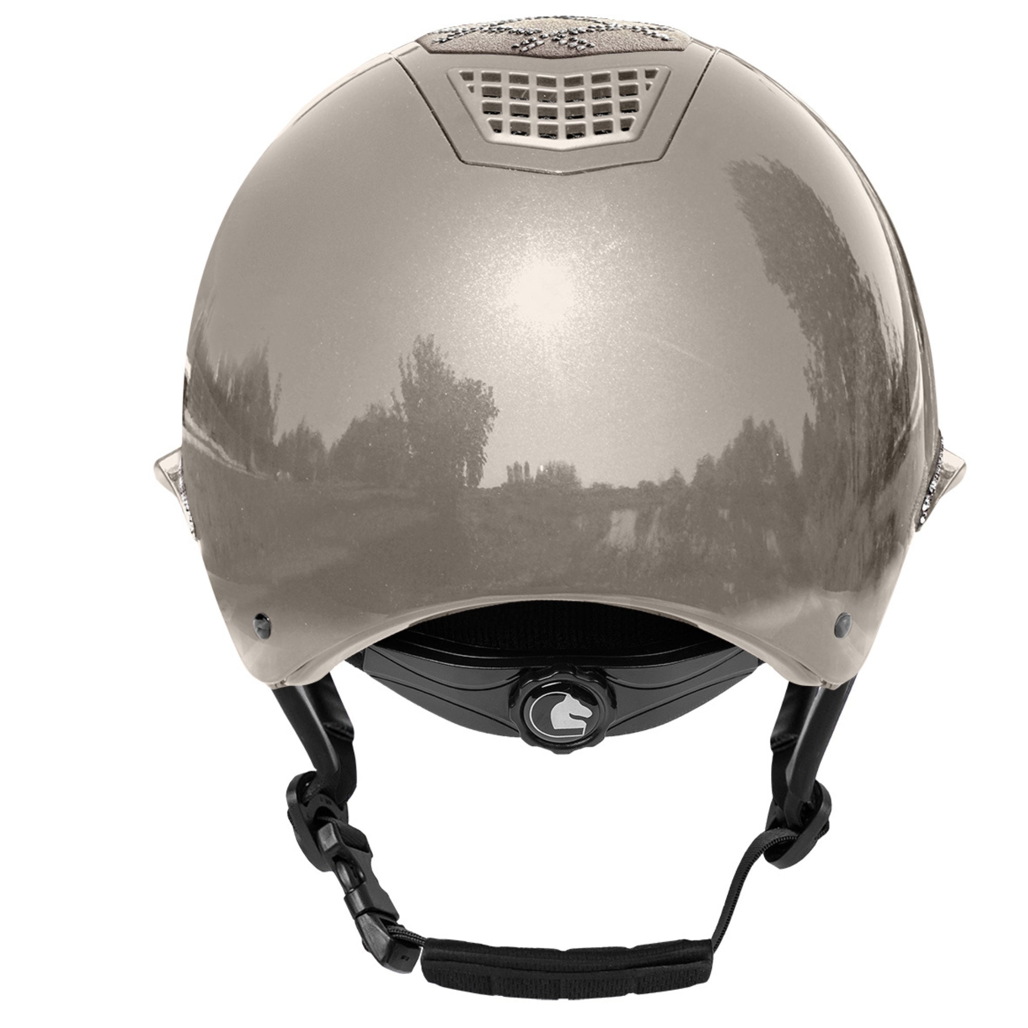 Fairplay Helmet Quantinum Spotlight Shiny Silver Helmet Almond Frost