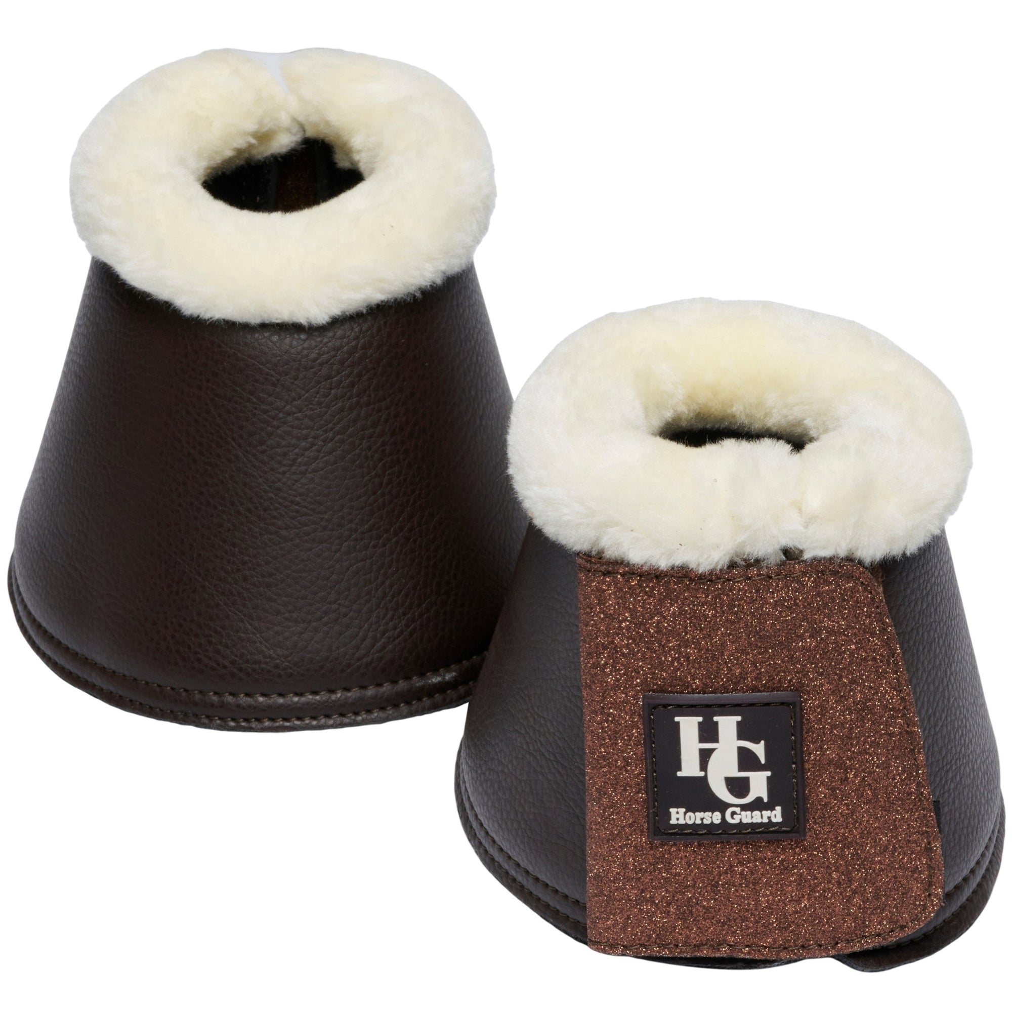 HorseGuard Leela Glitter Overreach Boots Brown