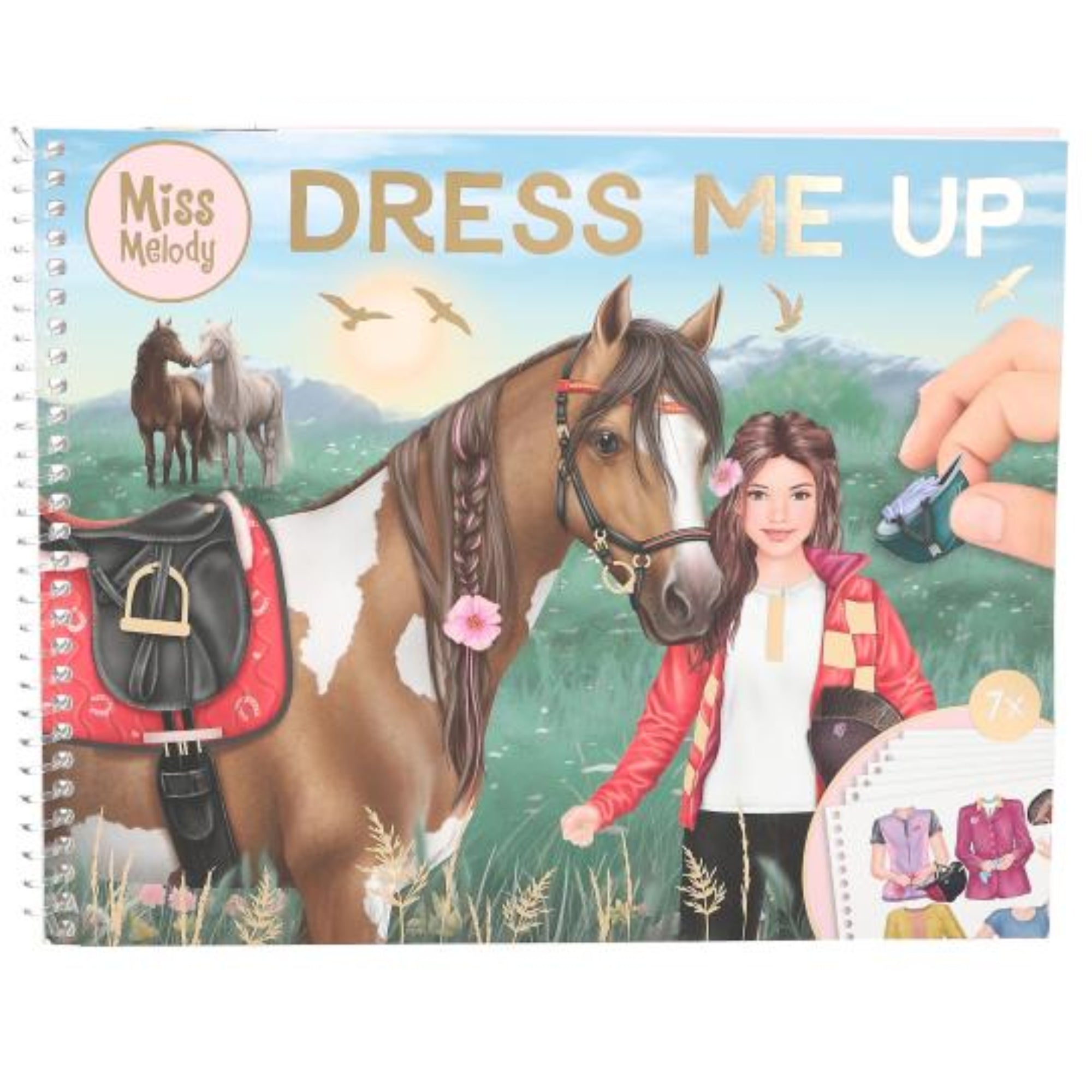 Miss Melody Dress Me Up Horse and Rider Sticker Book With Foil and Paper Stickers