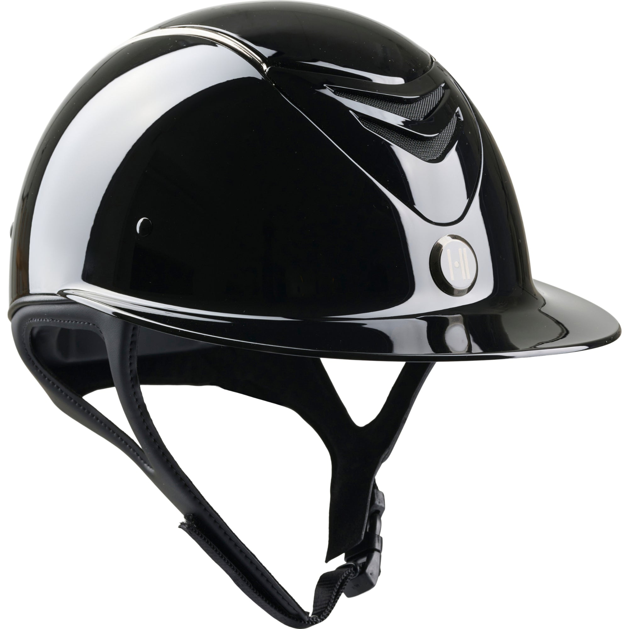 One K MIPS Avance Glossy Chrome Pipe Riding Helmet Black