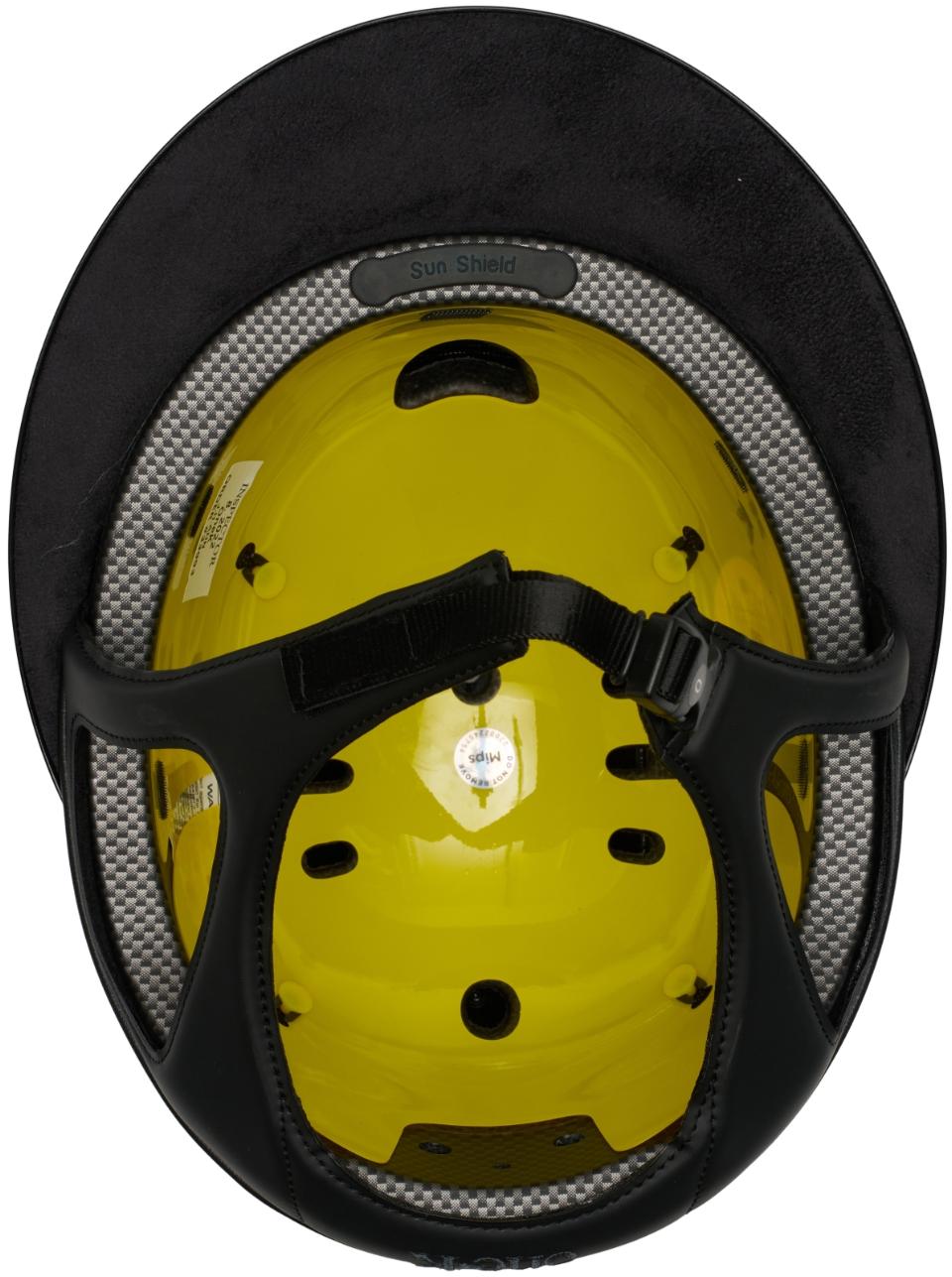 One K MIPS Avance Glossy Glitter Swarovski Riding Helmet Black