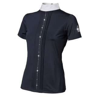 Tattini Lady Rhinestone Show Shirt Navy
