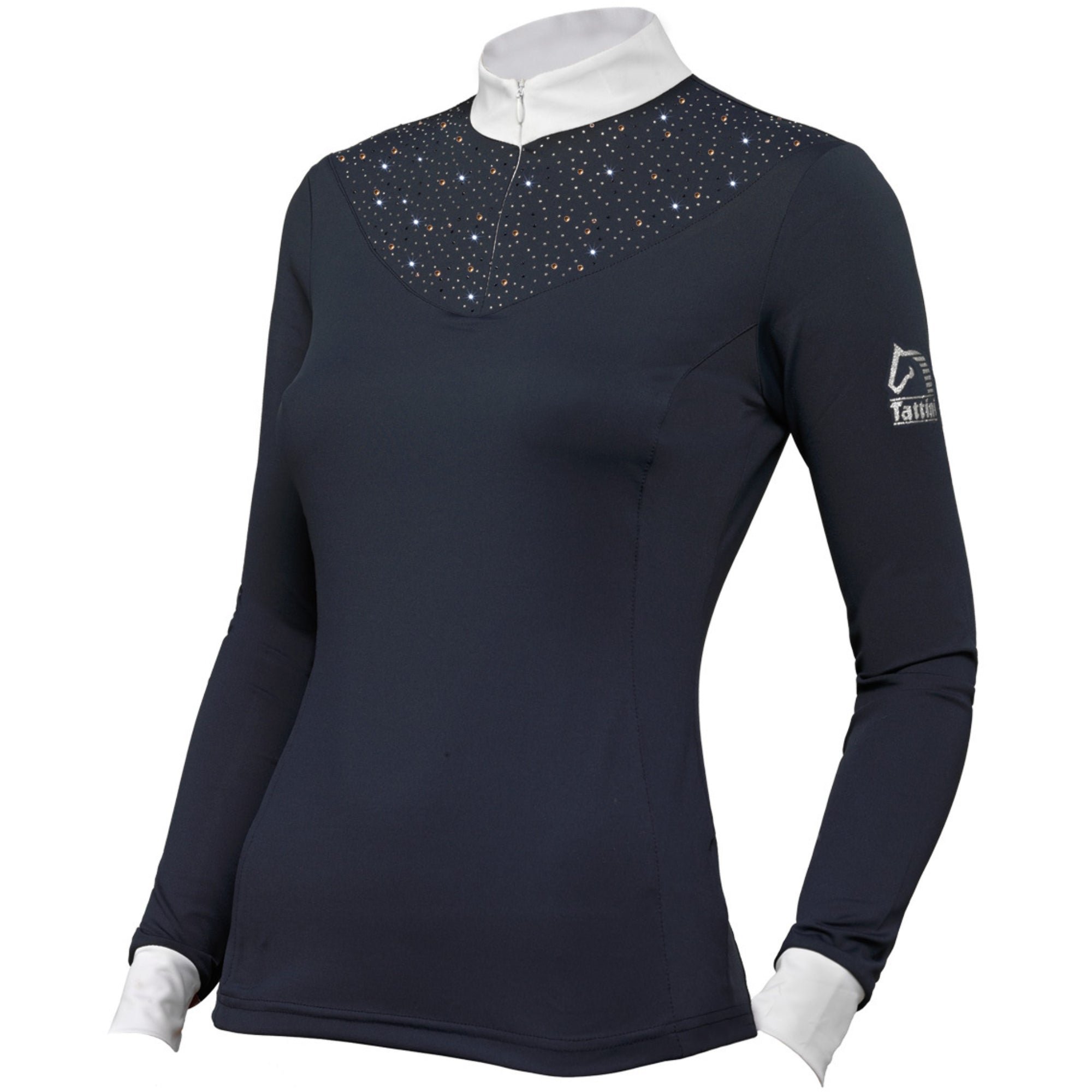 Tattini Mixed Rhinestone Women's Long Sleeve Show Shirt