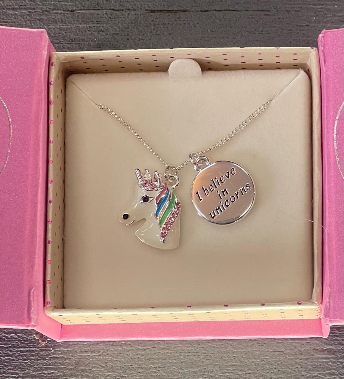 Equilibrium Girls Mystical Charm Unicorn Necklace