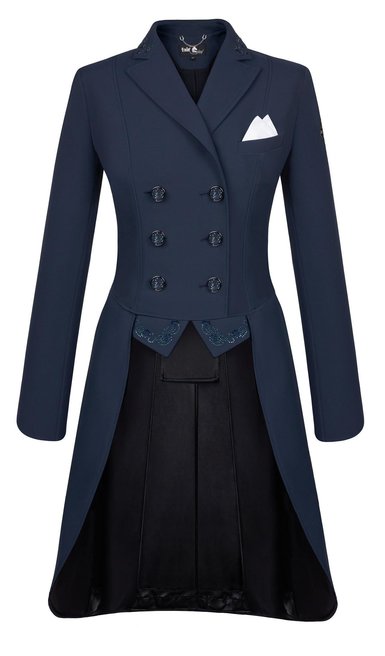 Fairplay Dorothee Chic Long Tailcoat Show Jacket Navy