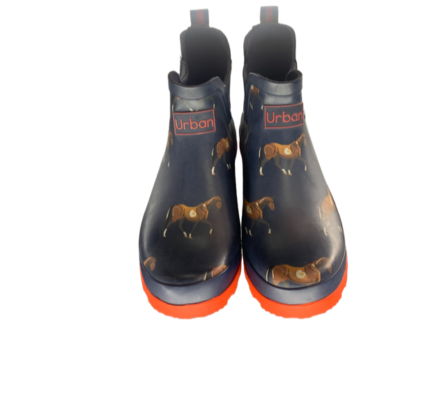 Urban Short Rain Boots Red Navy