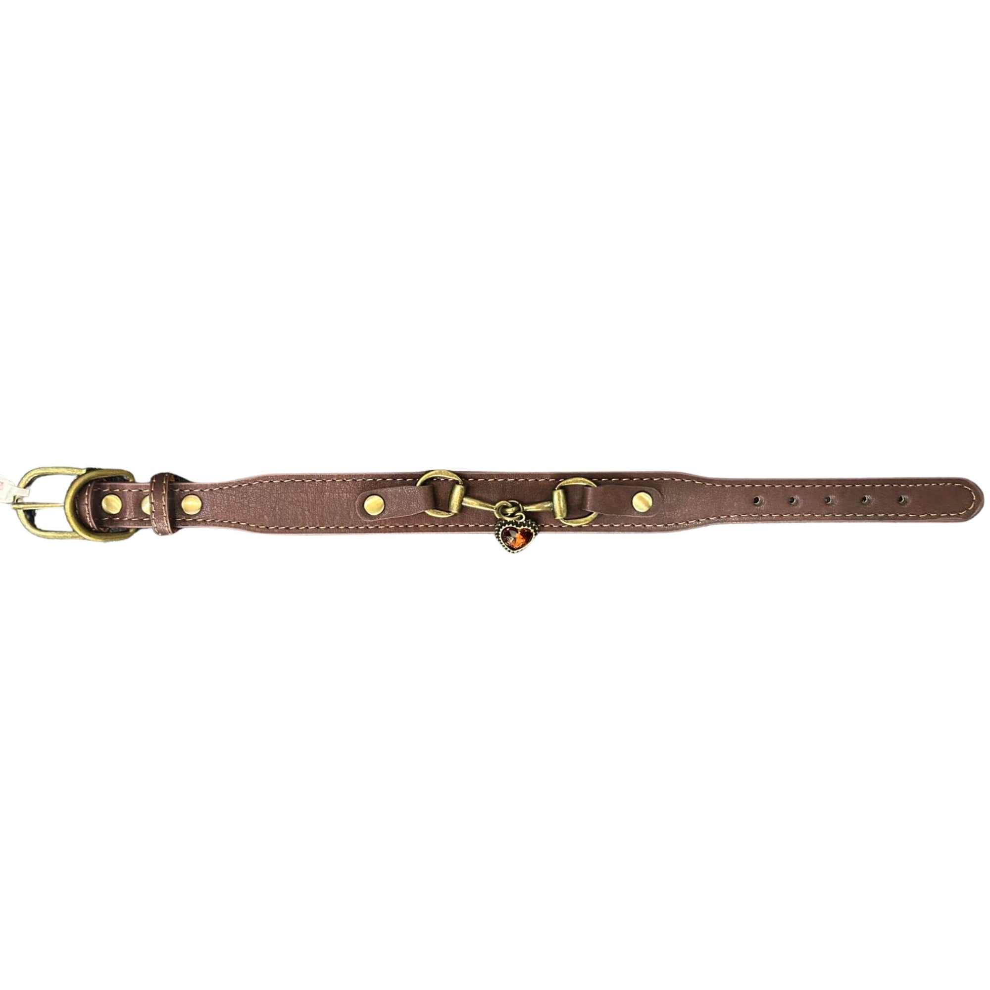 EDC Leather Heart Bit Dog Collar