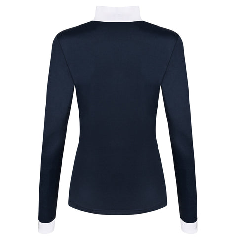 Fair Play Meredith Chic Turtleneck Show Shirt Navy