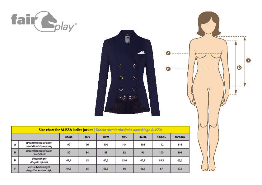 Fairplay Alissa Fleur Rosegold Dressage Short Tailcoat