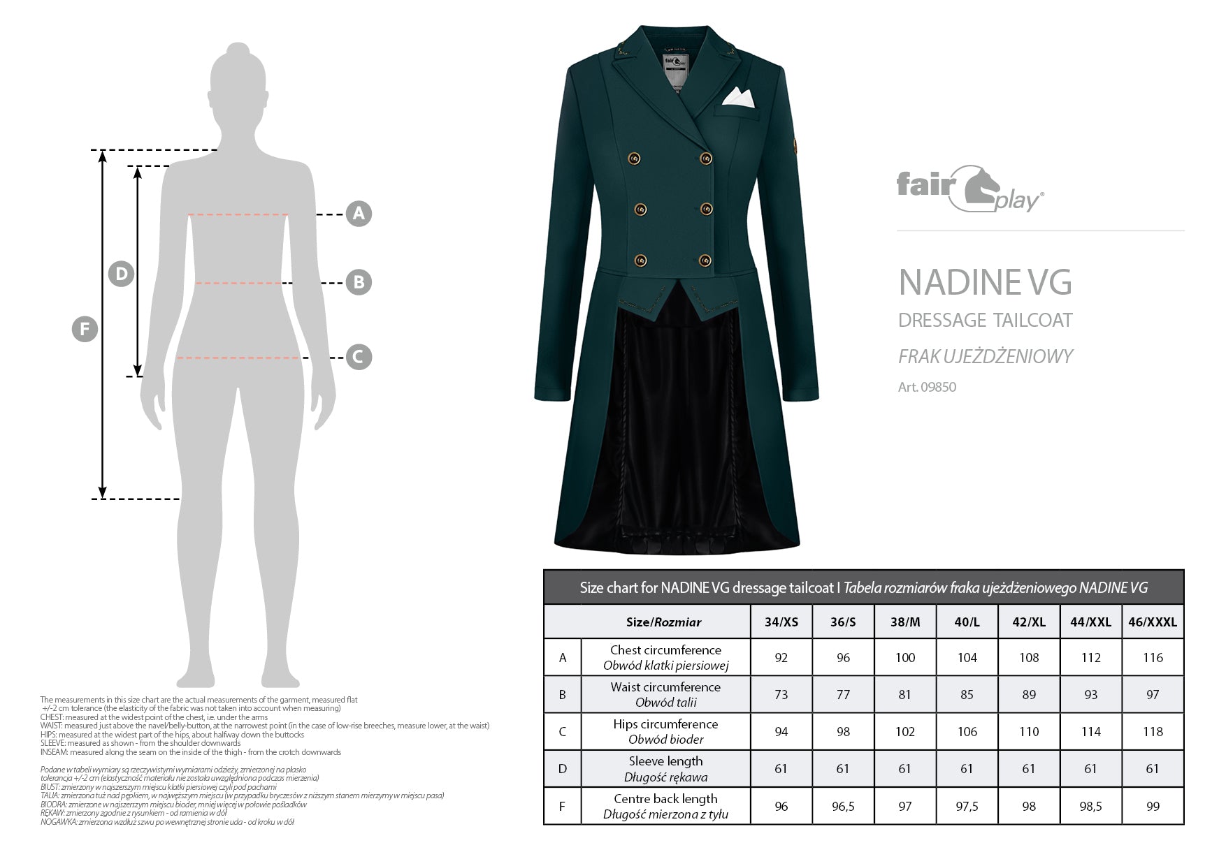 Fairplay Nadine Vintage Gold Dressage Tailcoat