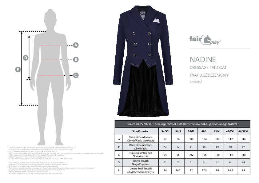 Fairplay Nadine Dressage Tailcoat