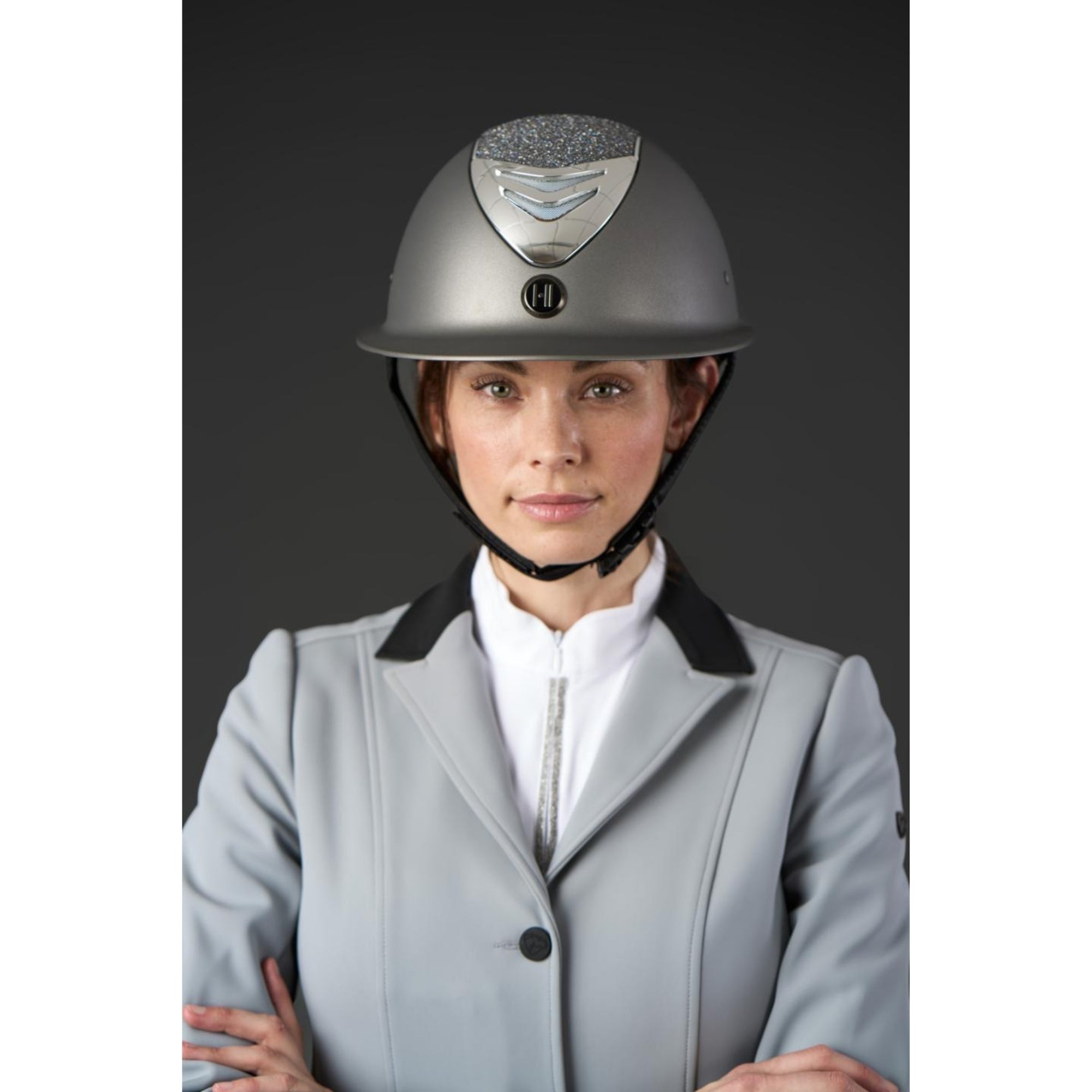 One K MIPS Avancé riding helmet - Glitter silver