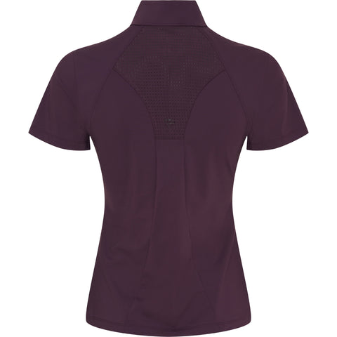 Catago Thelma Short Sleeve Half Zip Top Plum