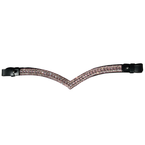 EDC 5 Row Crystal Browband Pink