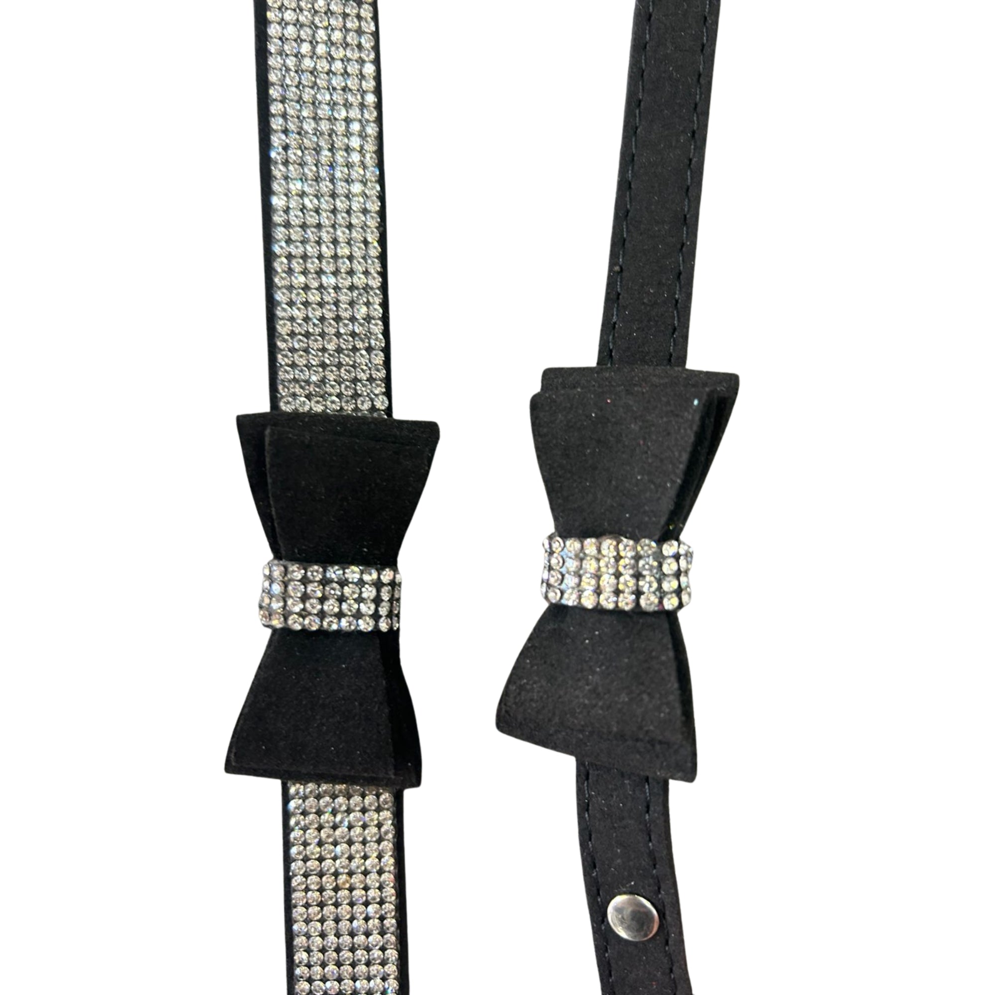 EDC Bling Bow Dog Collar Black