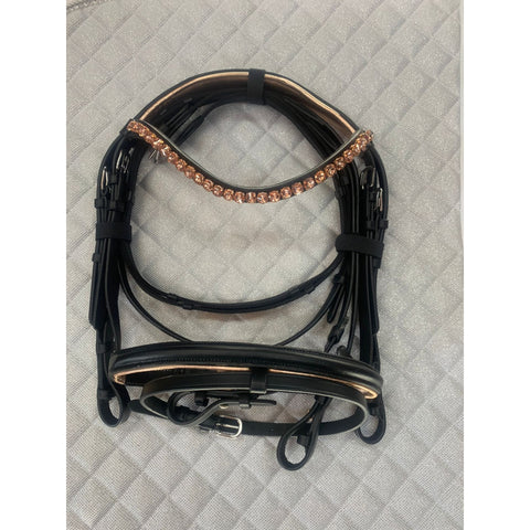 EDC Colour Bridle Blakc Rosegold