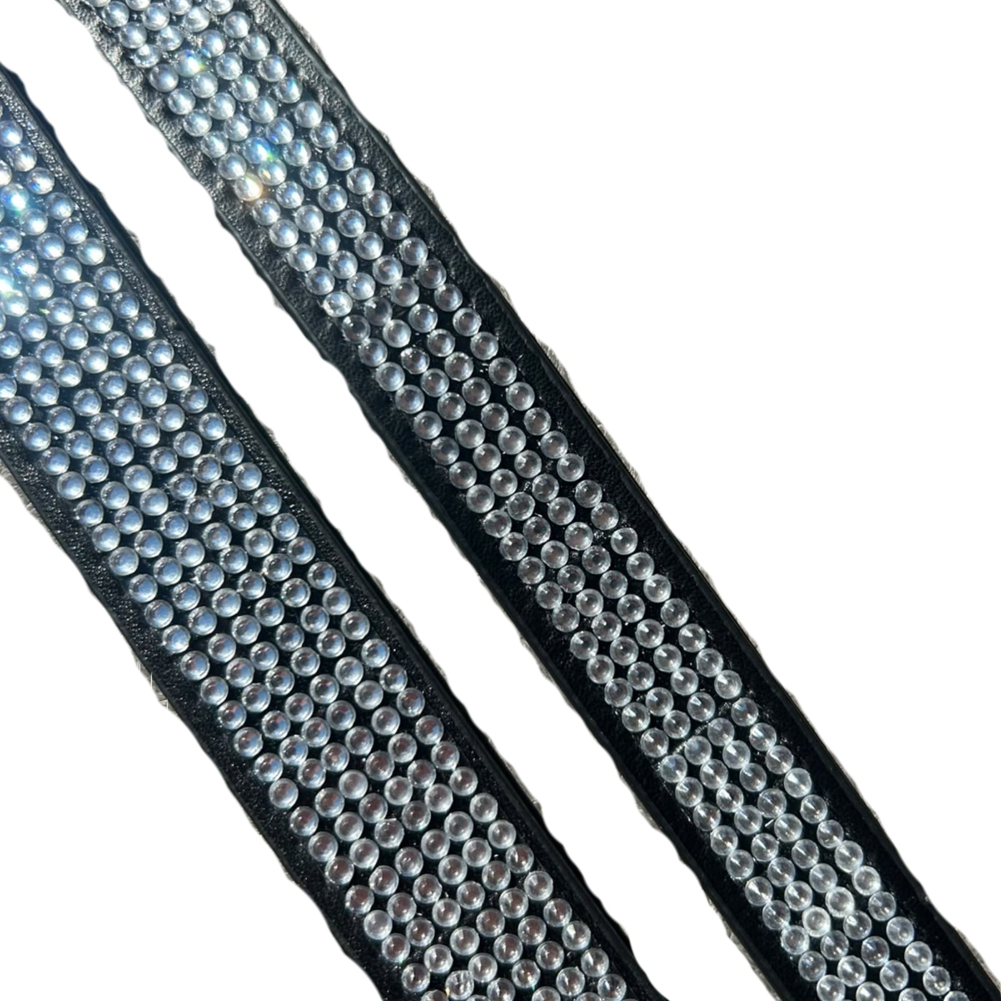 EDC Black Crystal Dog Collar With Sparkling Rhinestone Detailing
