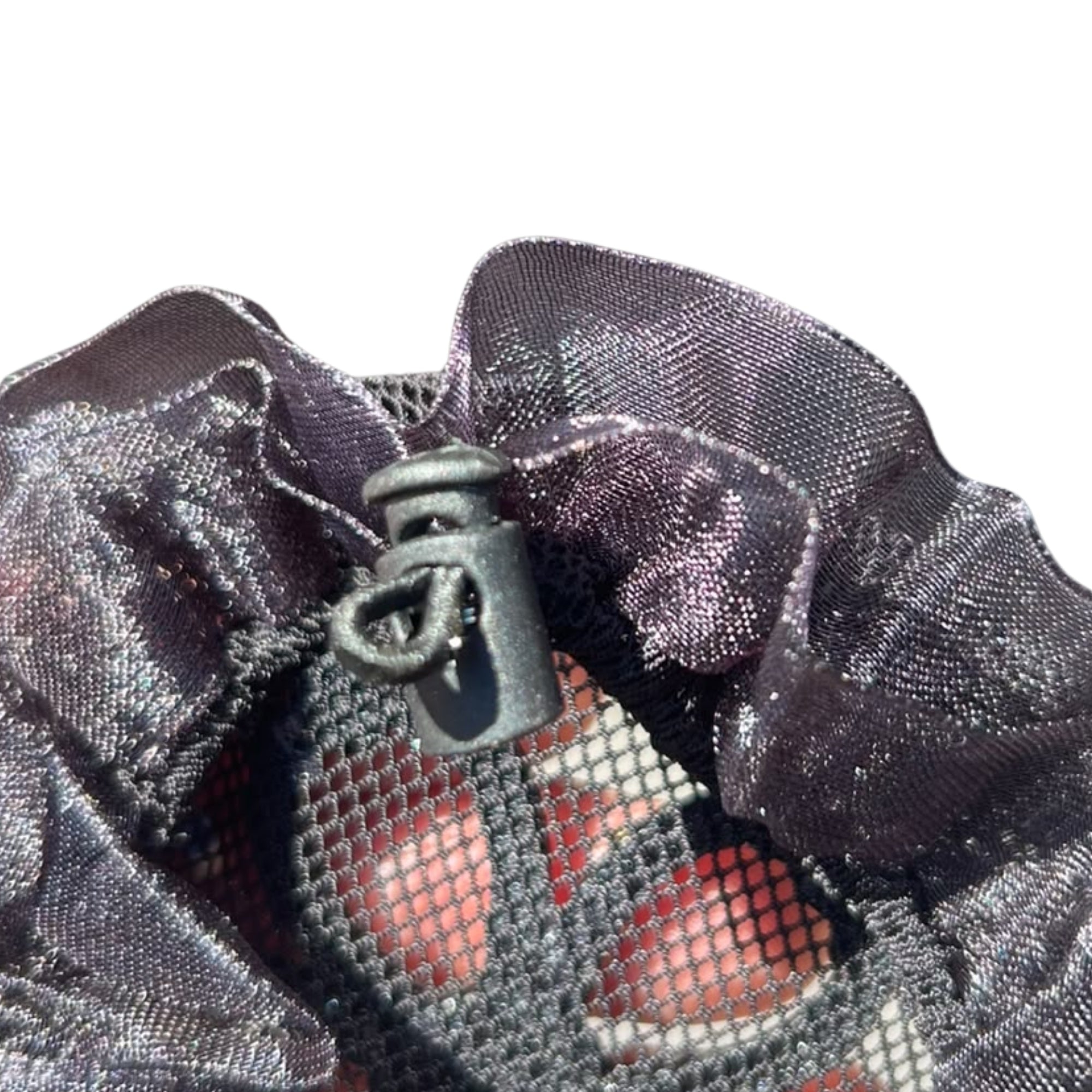 EDC Crystal Flower Hair Bun Net With Iridescent Crystal Detailing