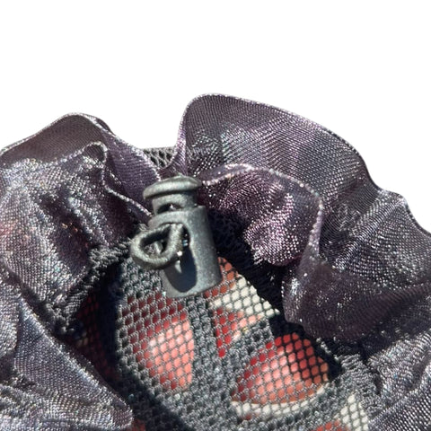 EDC Crystal Flower Hair Bun Net With Iridescent Crystal Detailing