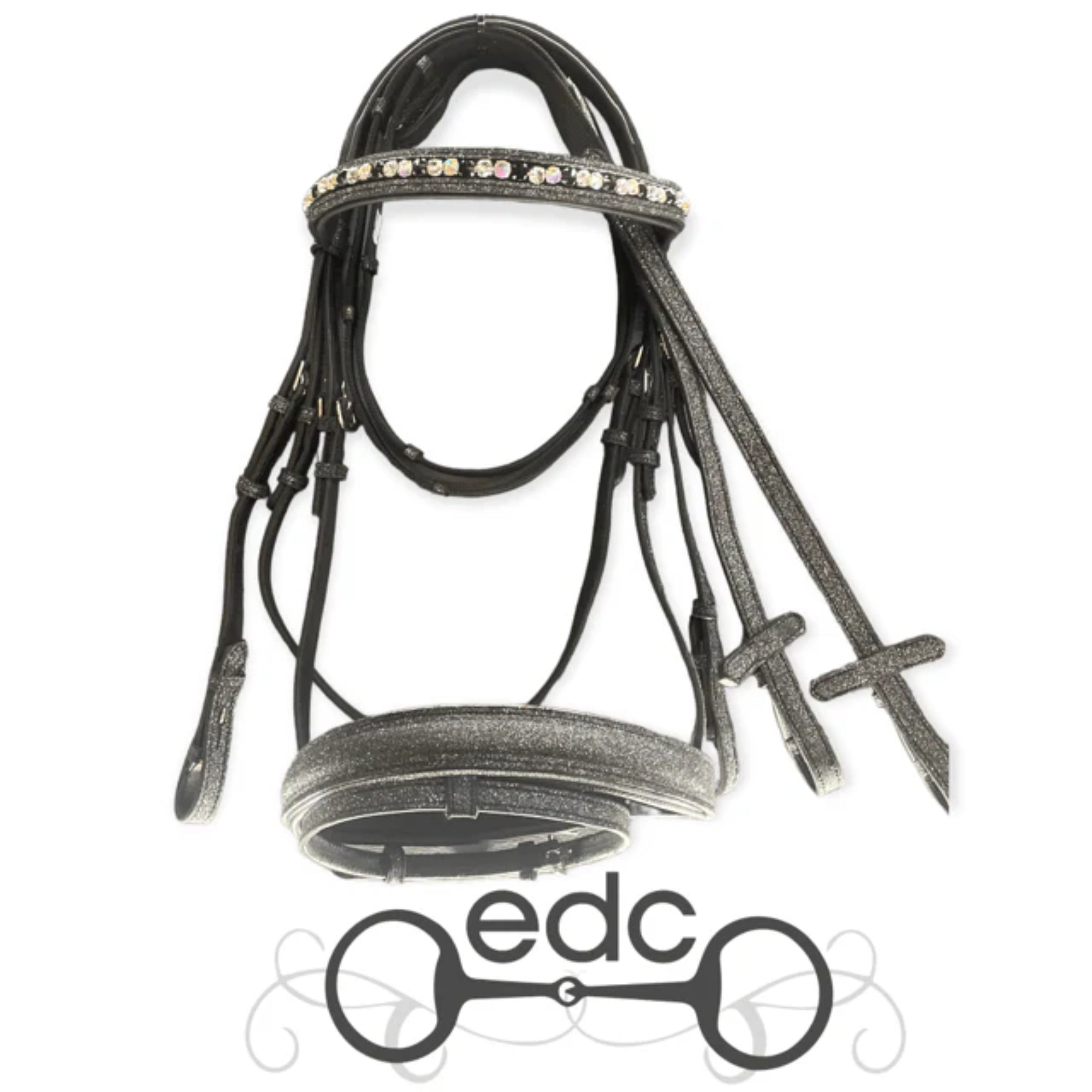 EDC Glitter Bridle Black